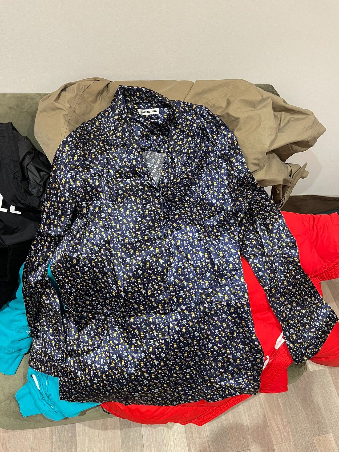 balenciaga floral long sleeve shirt