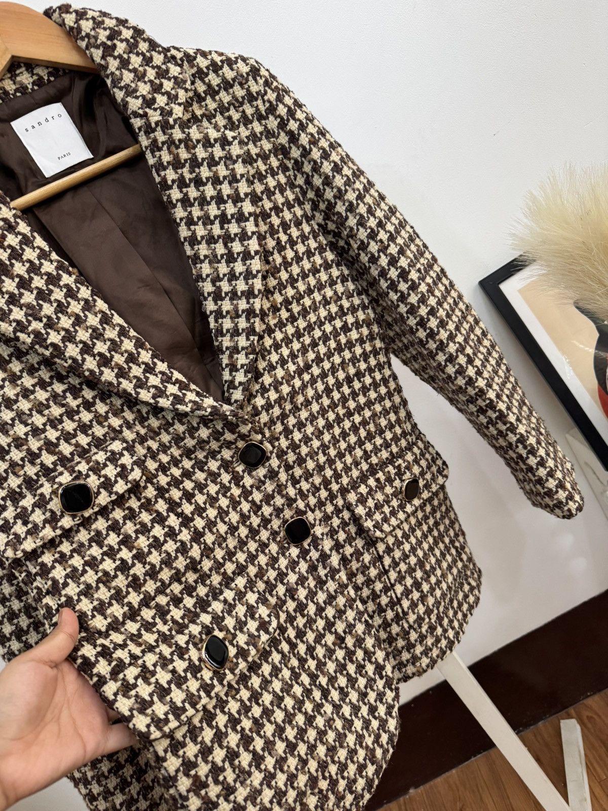 Sandro Sandro Tweed Blazer Size XS / US 0-2 / IT 36-38 - 4 Thumbnail