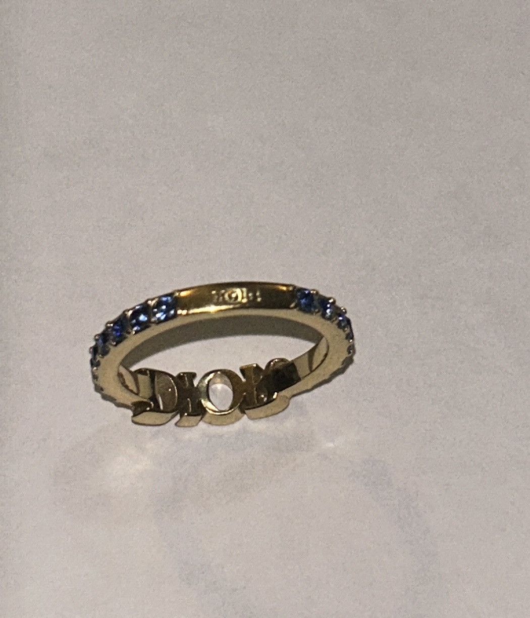 Dior Christian Dior DIO(R)EVOLUTION RING Gold-Finish Metal Blue Size ONE SIZE - 7 Thumbnail