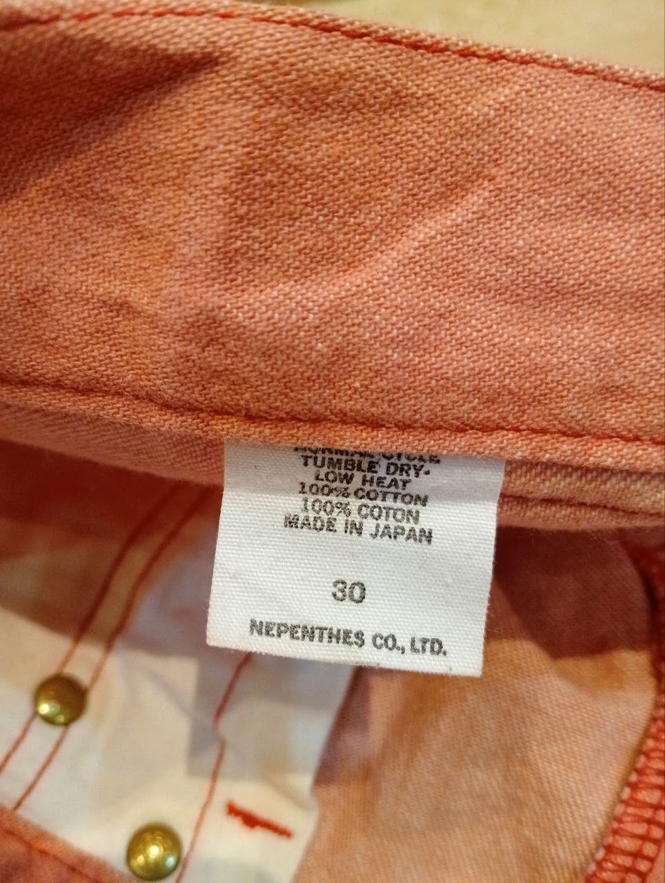 Nepenthes NEPENTHES HOGGS HOGGS HOGGS DENIM PANTS - SIZE 30 PEACH Size US 30 / EU 46 - 9 Thumbnail