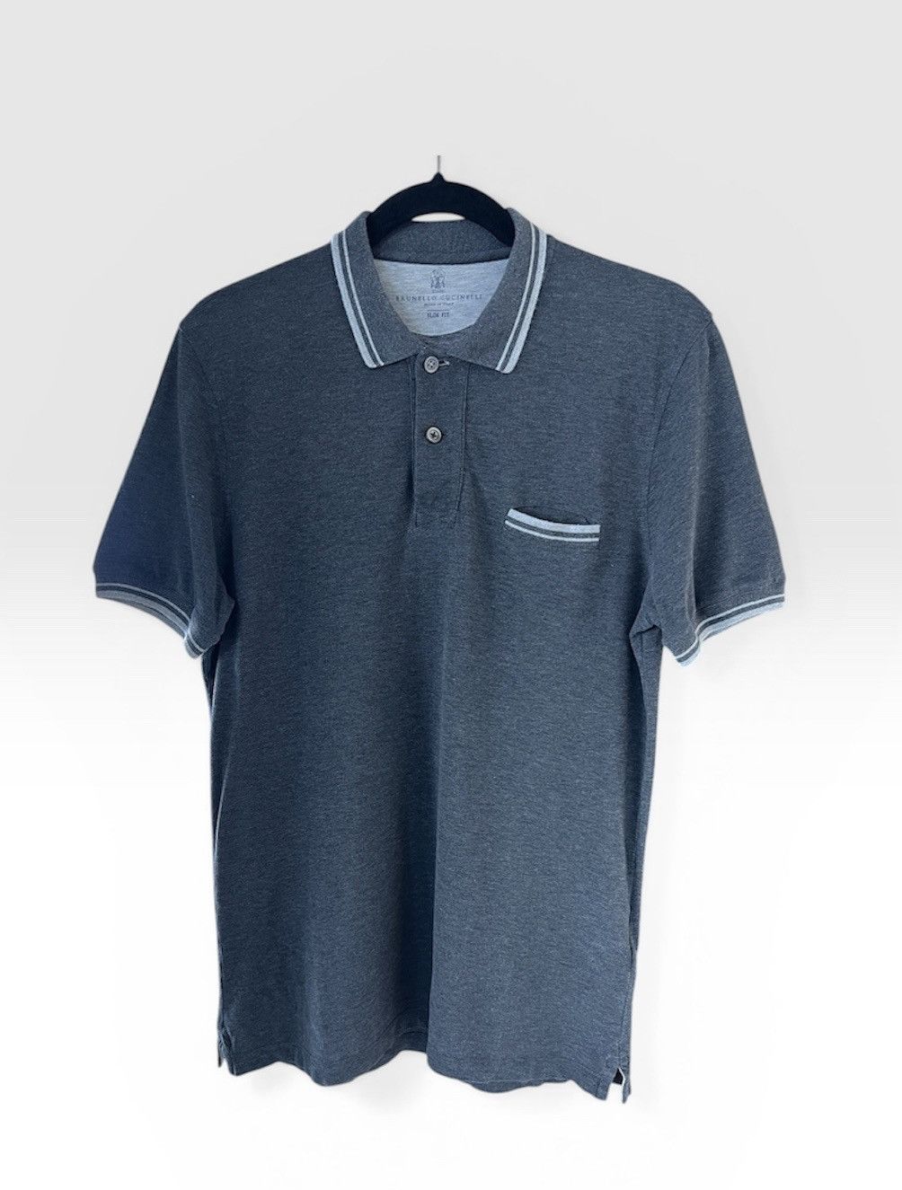 Brunello Cucinelli Brunello Cucinelli Polo with Pocket Size US S / EU 44-46 / 1 - 1 Thumbnail