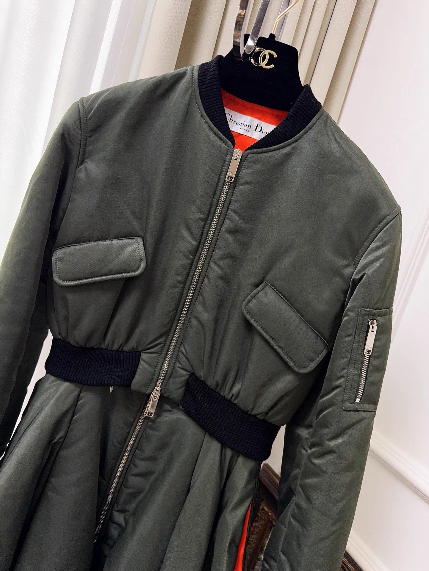 Dior Dior Military Green Color Blocked Baseball Long Coat Size S / US 4 / IT 40 - 3 Thumbnail