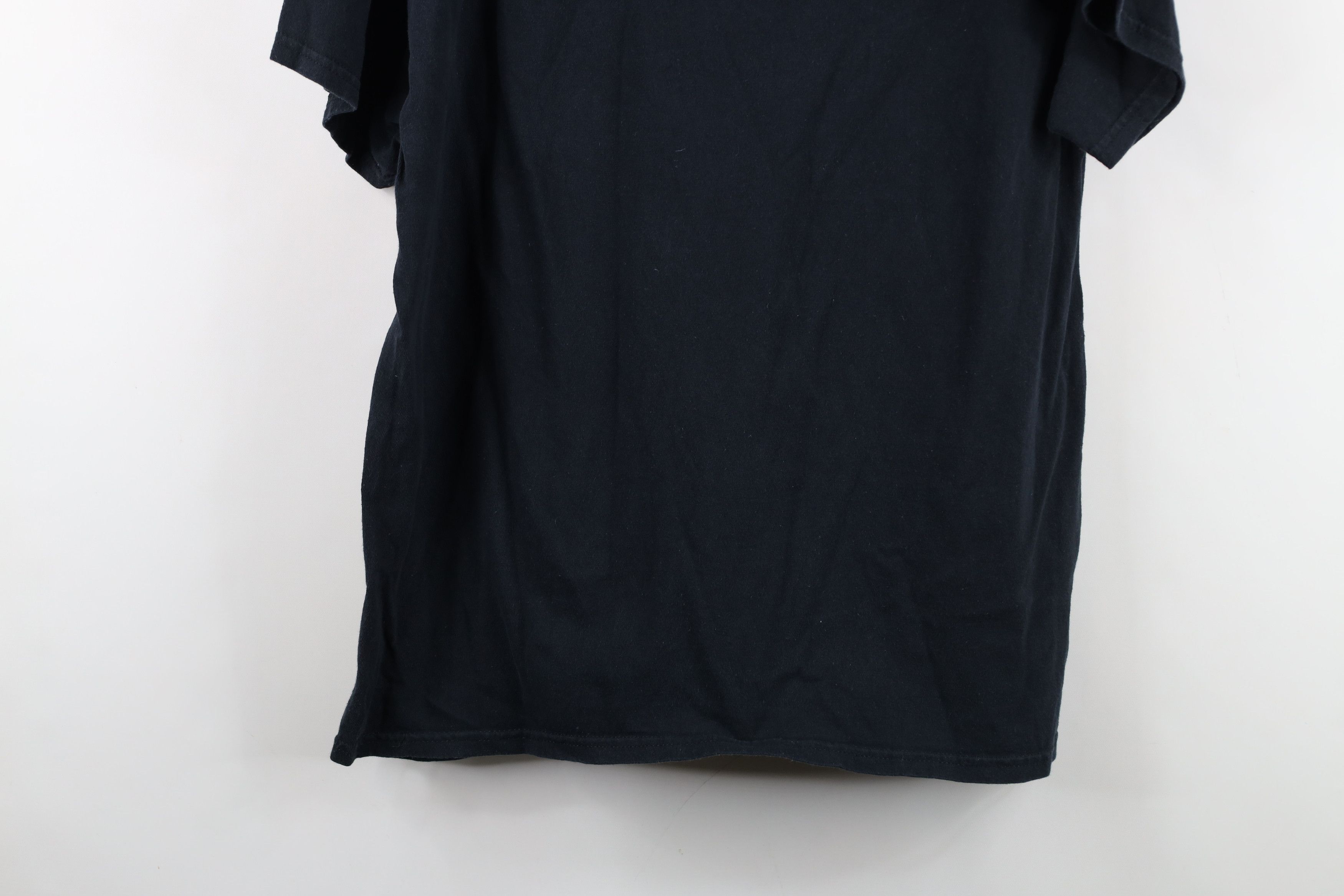 Vintage Vintage 90s Streetwear Distressed Blank Cotton T-Shirt Black Size US L / EU 52-54 / 3 - 13 Thumbnail