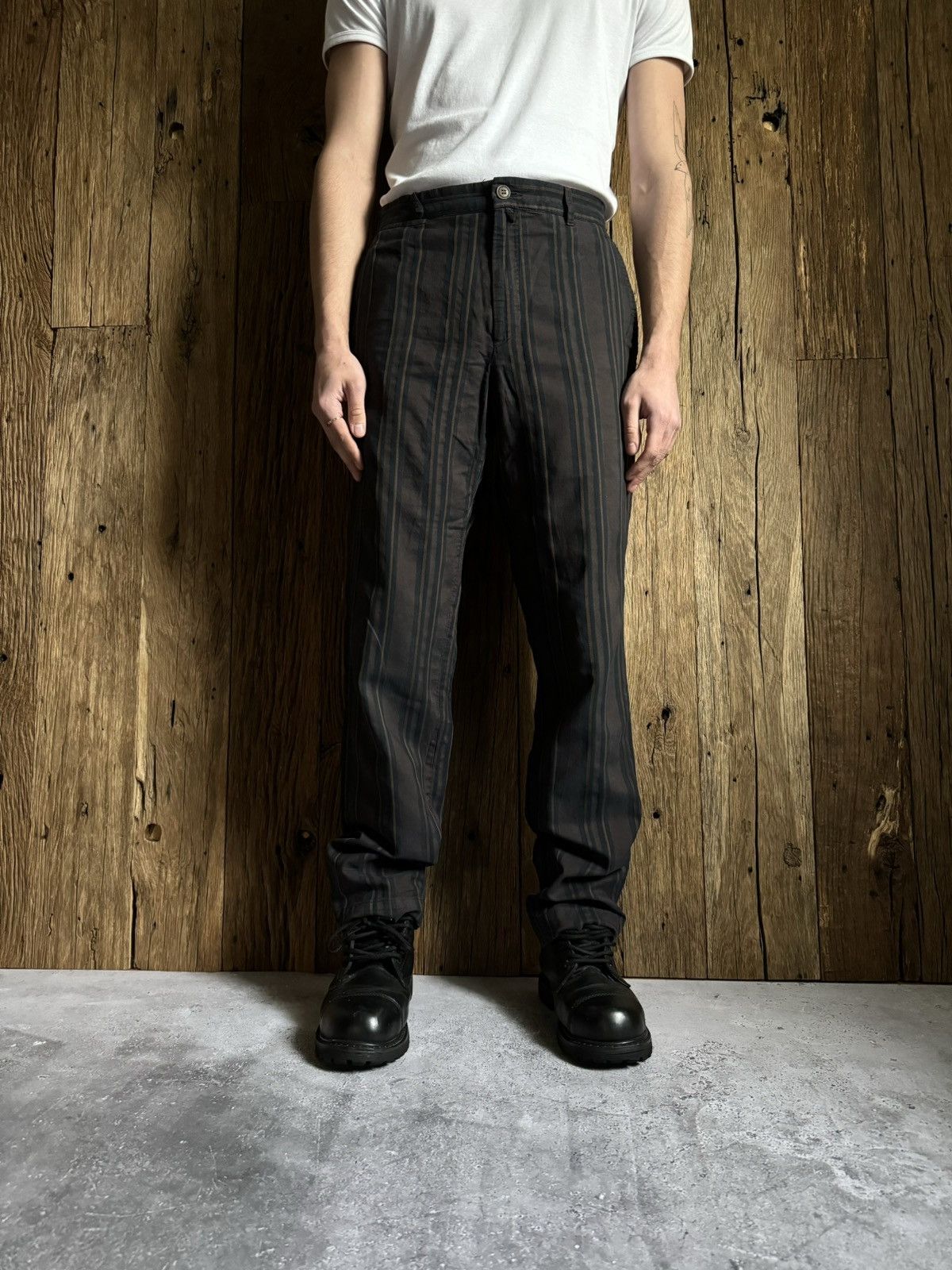 Dries van noten striped pants deals