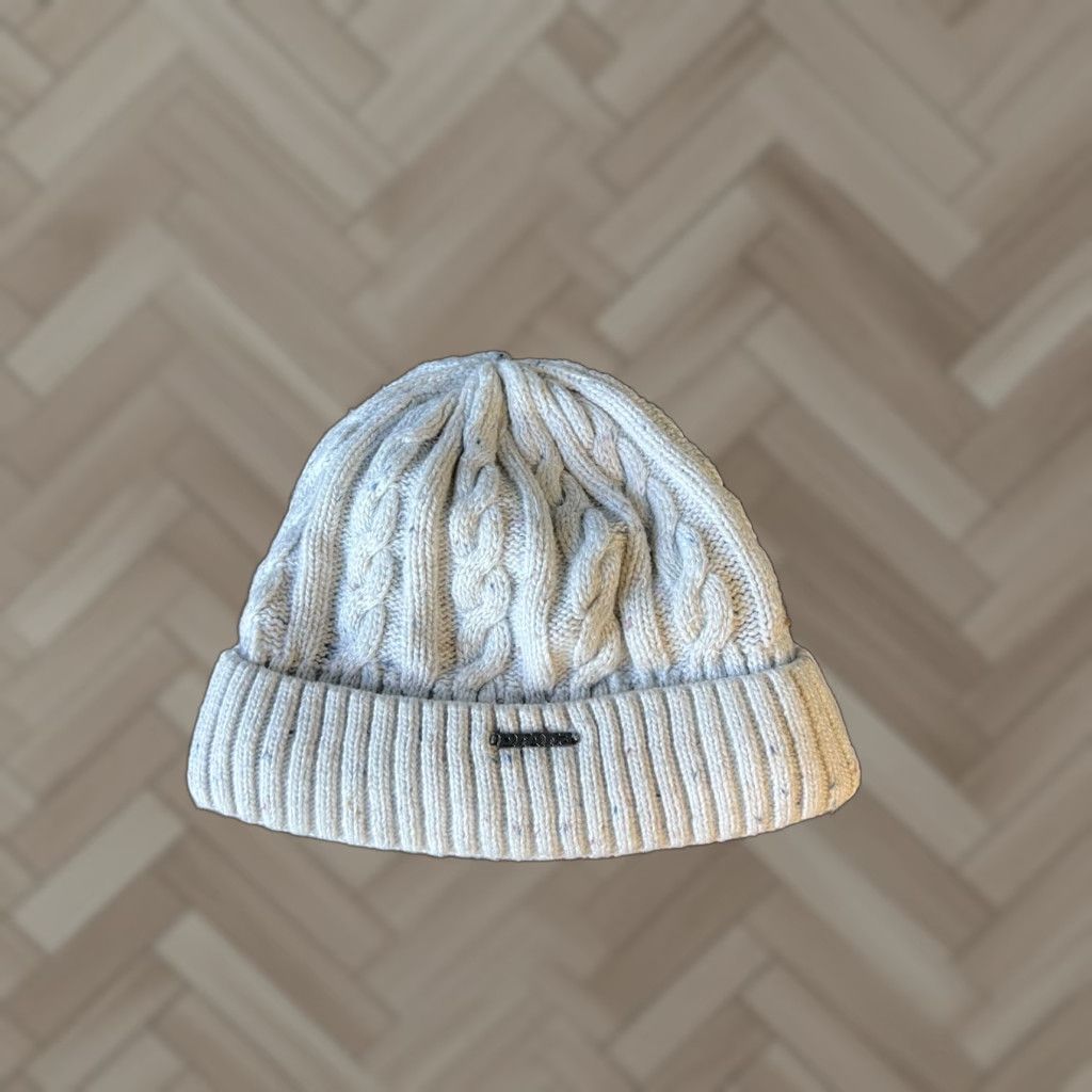 Prana Prana Womens White Knitted Beanie OSFM Size ONE SIZE - 1 Thumbnail