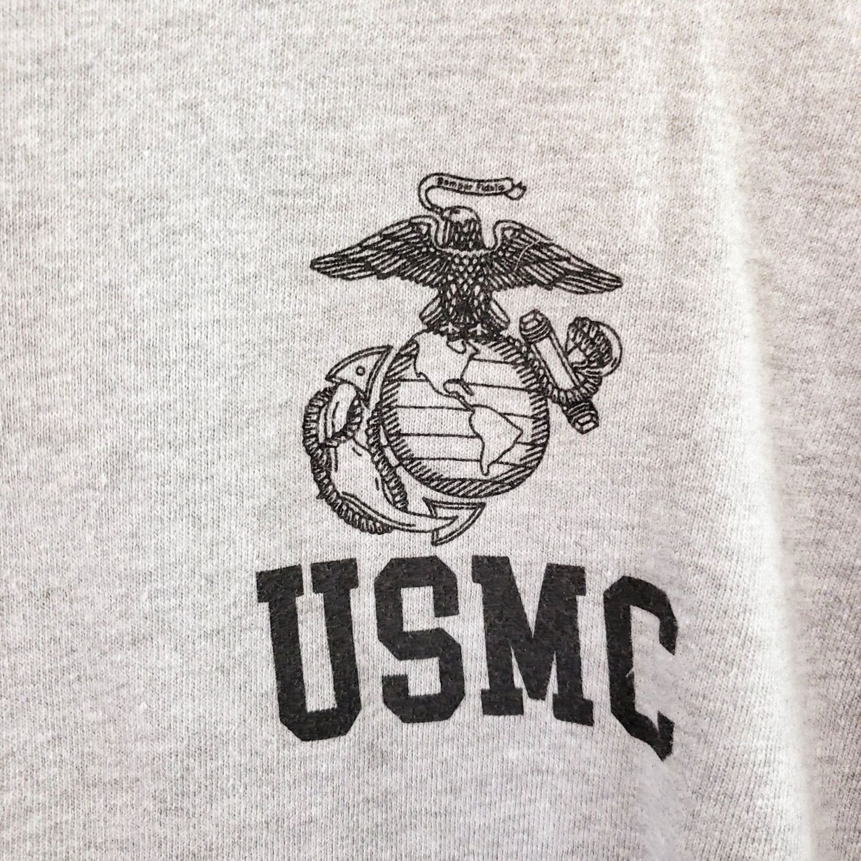 Vintage VINTAGE USMC Sweatshirt Women's Large Gray Emblem Front Military Logo 90s Womens L Gray Crew Neck Pullover Knit Cotton Long Sleeve Regular Fit Size L / US 10 / IT 46 - 5 Thumbnail