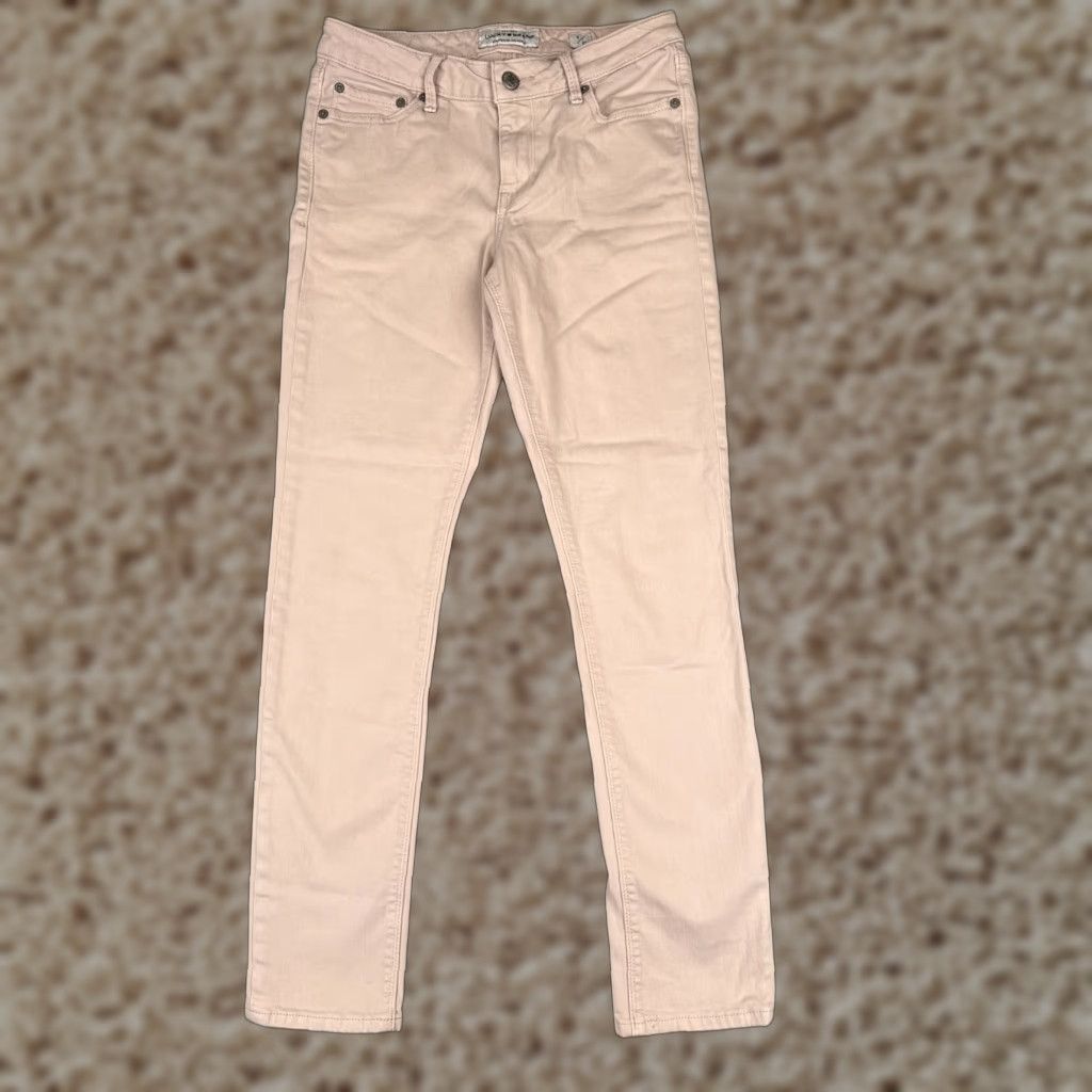 Lucky Brand VINTAGE Lucky Brand Jeans Women Skinny Mid Rise 27x28 Pink Cotton Blend Fall Spring Summer Winter Size 27" / US 4 / IT 40 - 1 Thumbnail