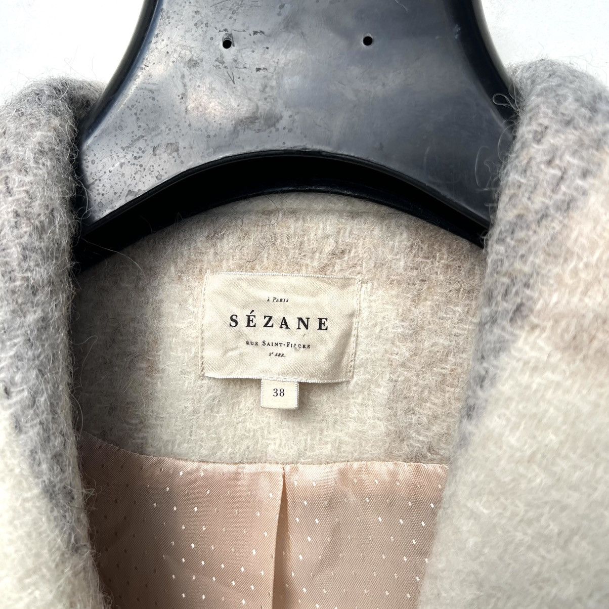 Sezane Sezane Wool Plaid Print Faux Fur Coat Size XS / US 0-2 / IT 36-38 - 2 Thumbnail