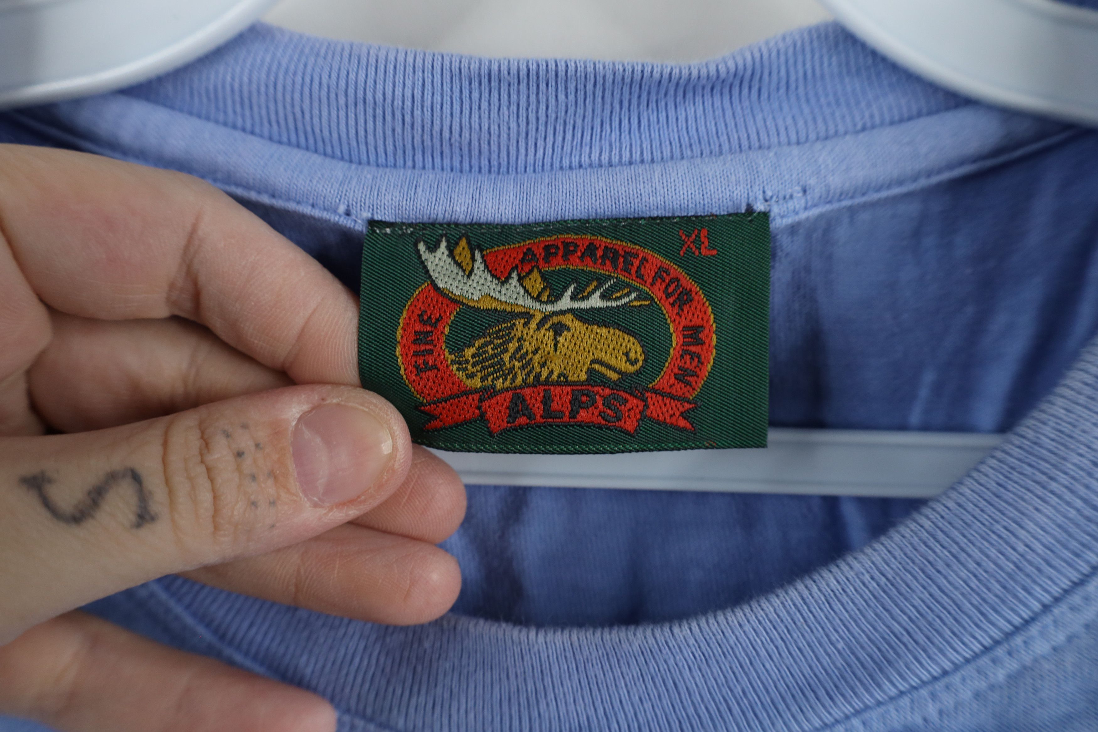 Vintage Vintage 90s Streetwear Out Moose Short Sleeve T-Shirt Blue Size US XL / EU 56 / 4 - 7 Thumbnail