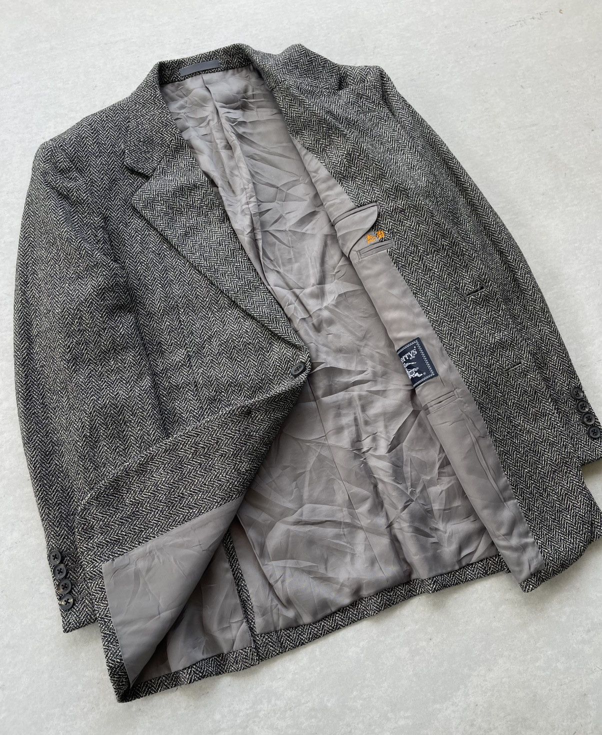 Burberry Prorsum 🔥Vintage 90's Burberrys British Wool Herringbone Blazer/Suit Size US S / EU 44-46 / 1 - 8 Thumbnail