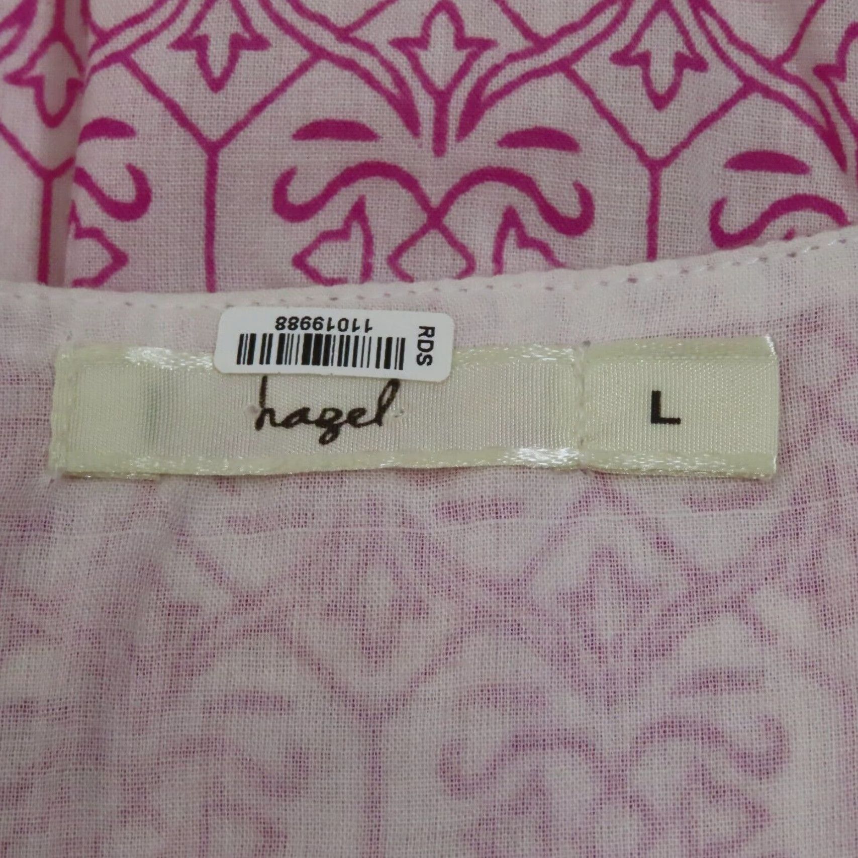 Pinko Hazel Women Large Pink Embroidered Keyhole Blouse Tassels Shirt Top Tunic Blouse Size L / US 10 / IT 46 - 6 Thumbnail
