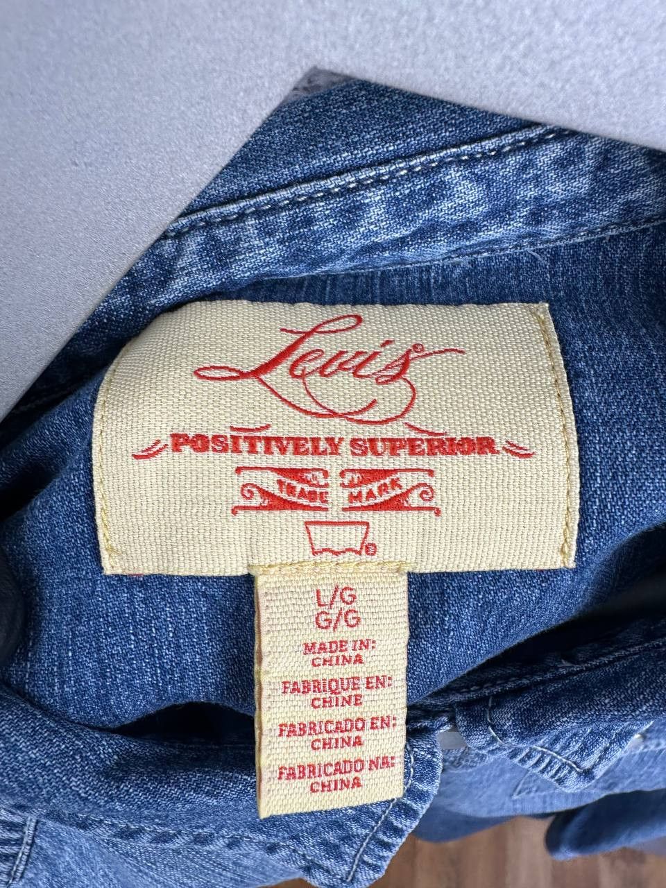 Levi's Vintage Clothing Levi’s Positively Superior Western Denim Shirt Pearl Snap Size L / US 10 / IT 46 - 11 Thumbnail
