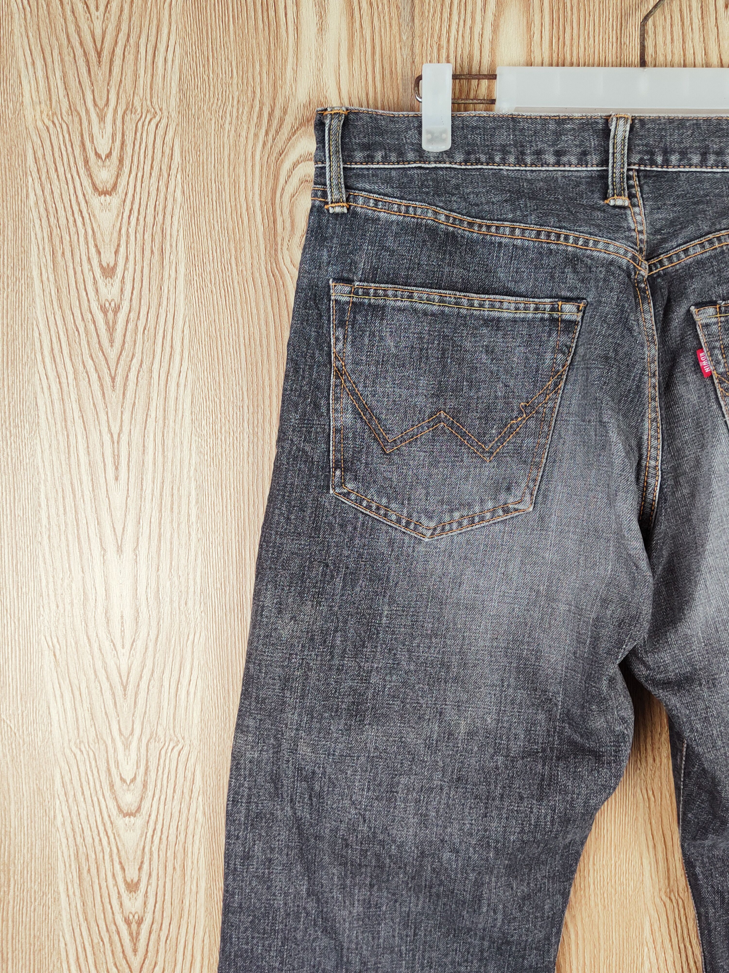 Edwin Edwin Black Distressed Ripped Jeans #S2682 Size US 34 / EU 50 - 10 Thumbnail