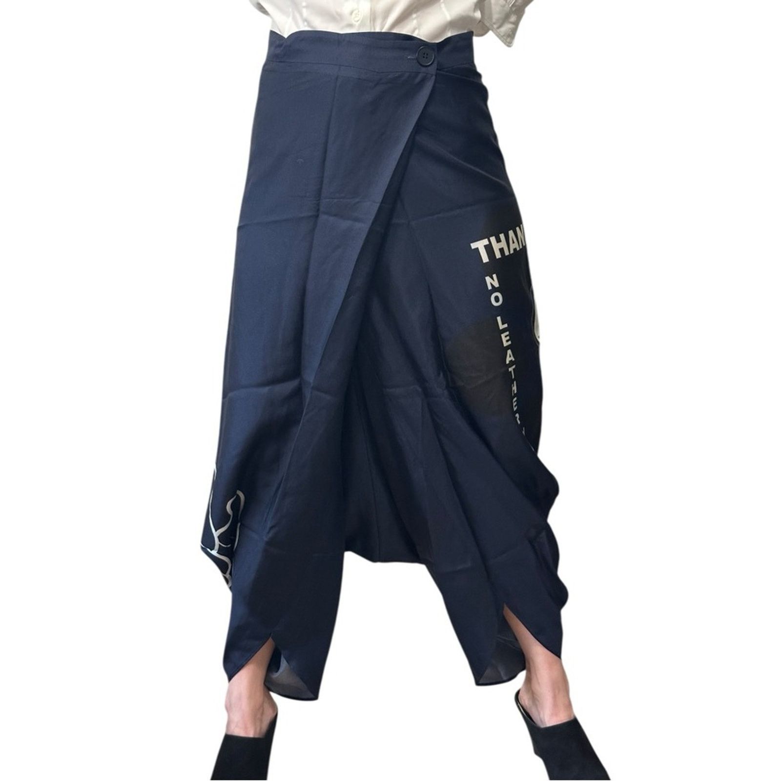 Stella McCartney SS17 Silk Harem Pants IT 38 Vibrant Blue White Graphic Print Size 26" / US 2 / IT 38 - 2 Thumbnail