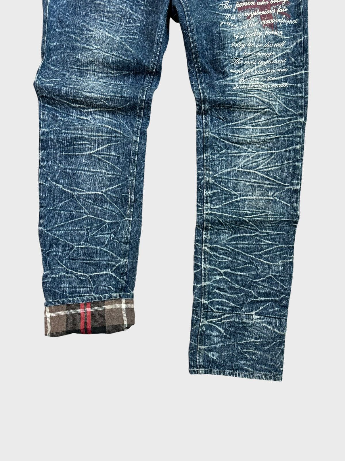 Hysteric Glamour × Japanese Brand JACK SERIKA POEM TARTAN PLAID CLAW MARK DENIM Size US 30 / EU 46 - 6 Thumbnail