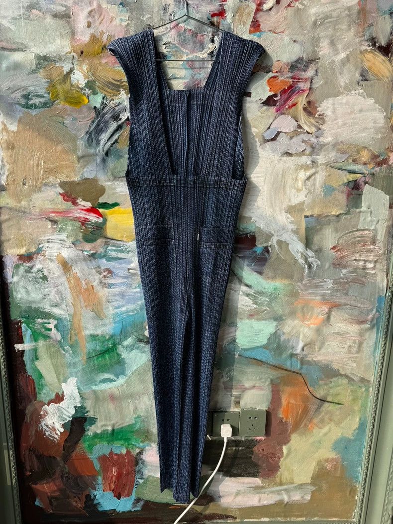 Issey Miyake Issey Miyake size:3 Blue denim pleated dress Size XS / US 0-2 / IT 36-38 - 2 Thumbnail