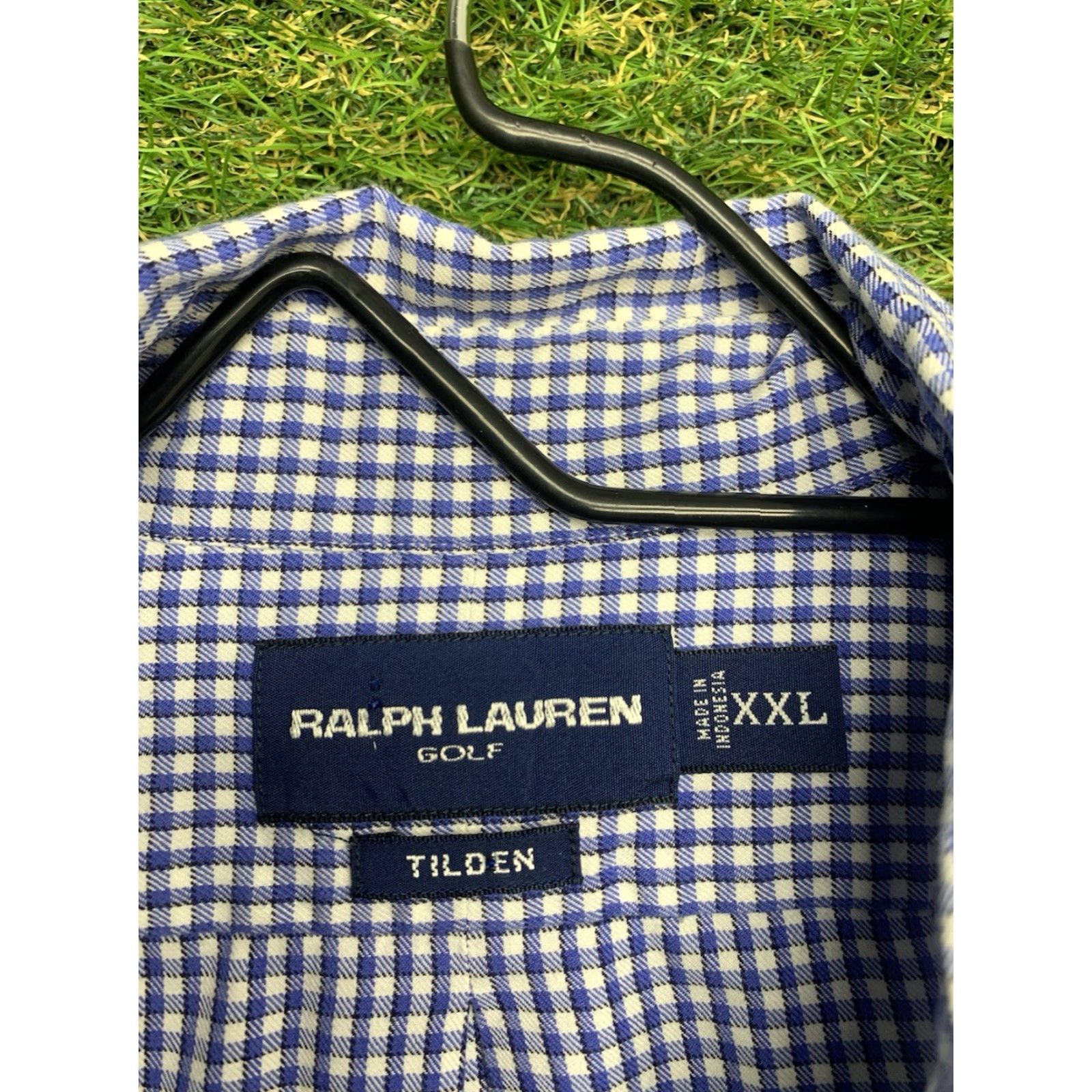 Ralph Lauren Ralph Lauren Golf Button-Up Shirt Mens 2XL Plaid Blue Long Sleeve Collared Tilden Vintage? No. Size US XXL / EU 58 / 5 - 3 Thumbnail