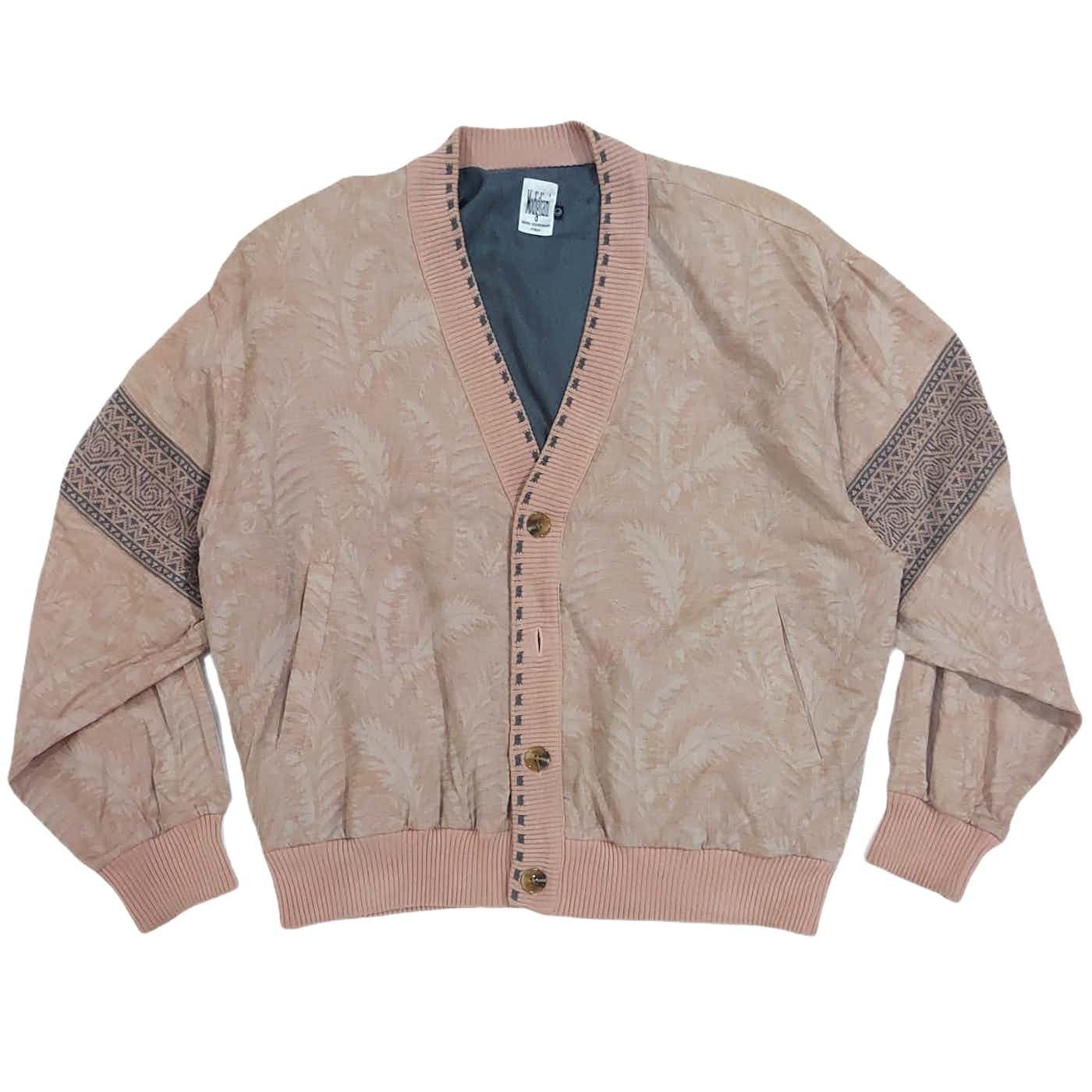 Other Rare! Vintage Modigliani Italian Designer Jacquard Cardigan Size US L / EU 52-54 / 3 - 1 Thumbnail