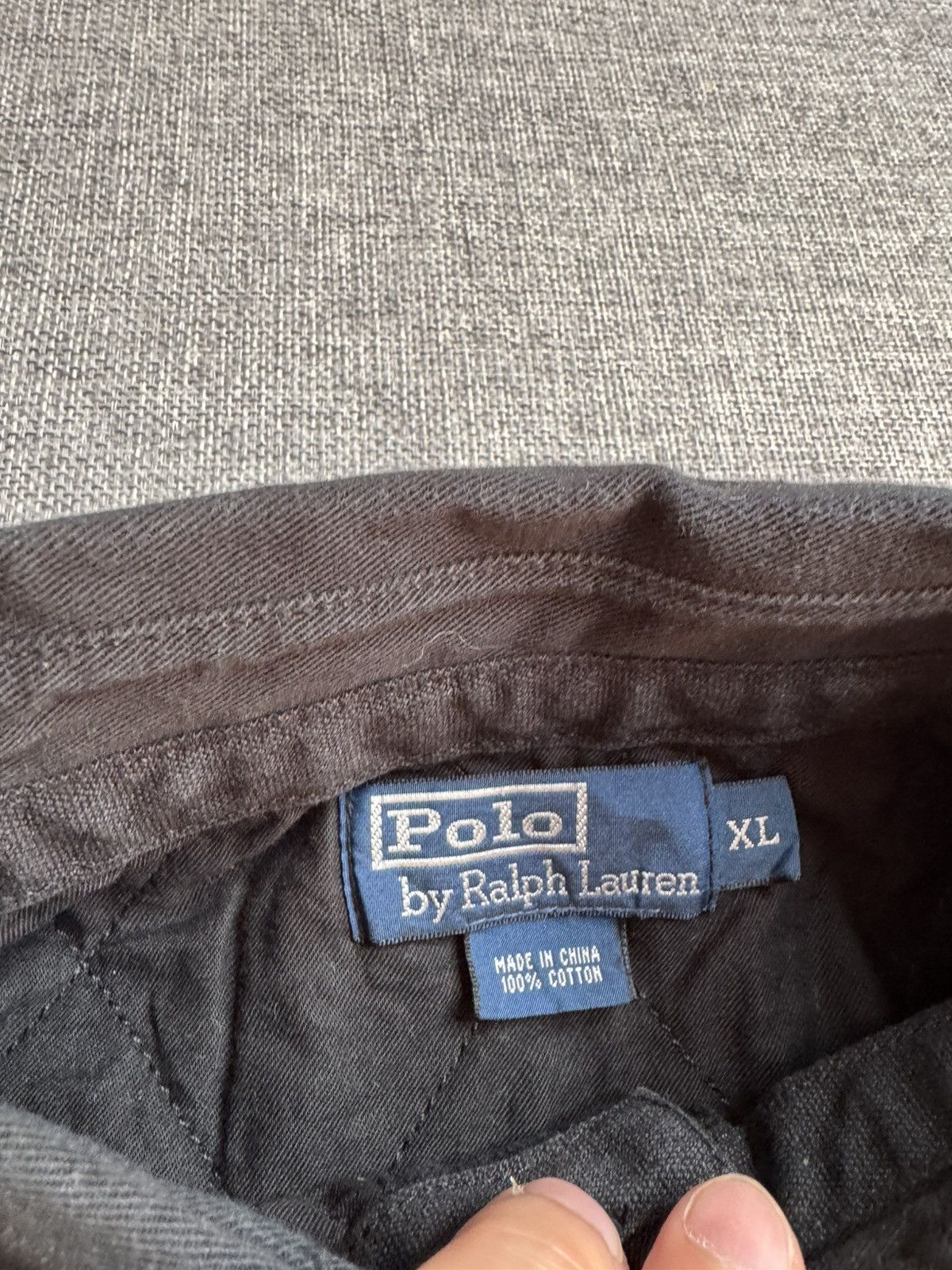 Polo Ralph Lauren × Ralph Lauren Vintage Polo Ralph Lauren Big Logo Collar black T-Shirt Size US XL / EU 56 / 4 - 9 Thumbnail