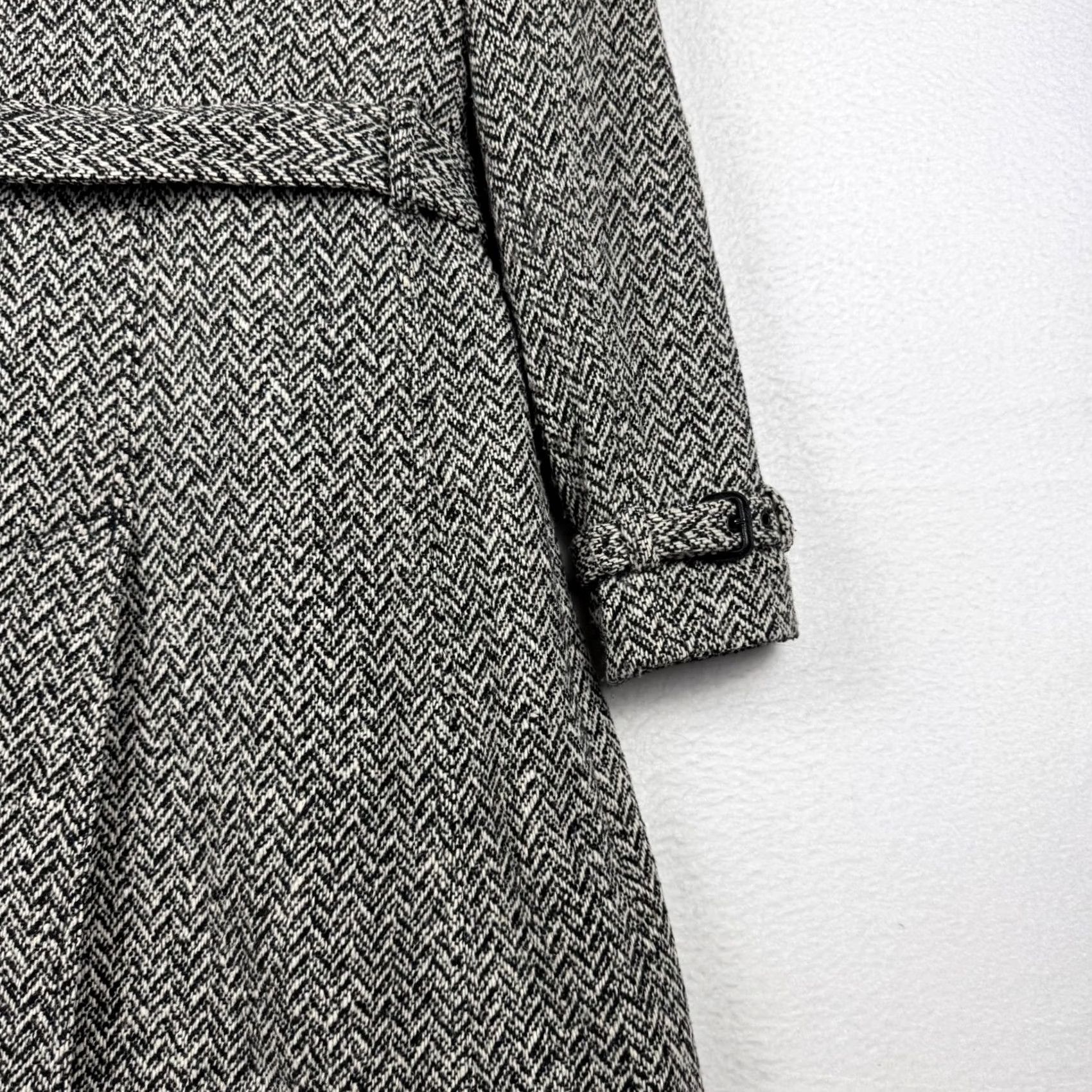 Banana Republic VINTAGE Banana Republic Women's M Wool Tweed Double Breasted Trench Coat Size M / US 6-8 / IT 42-44 - 7 Thumbnail