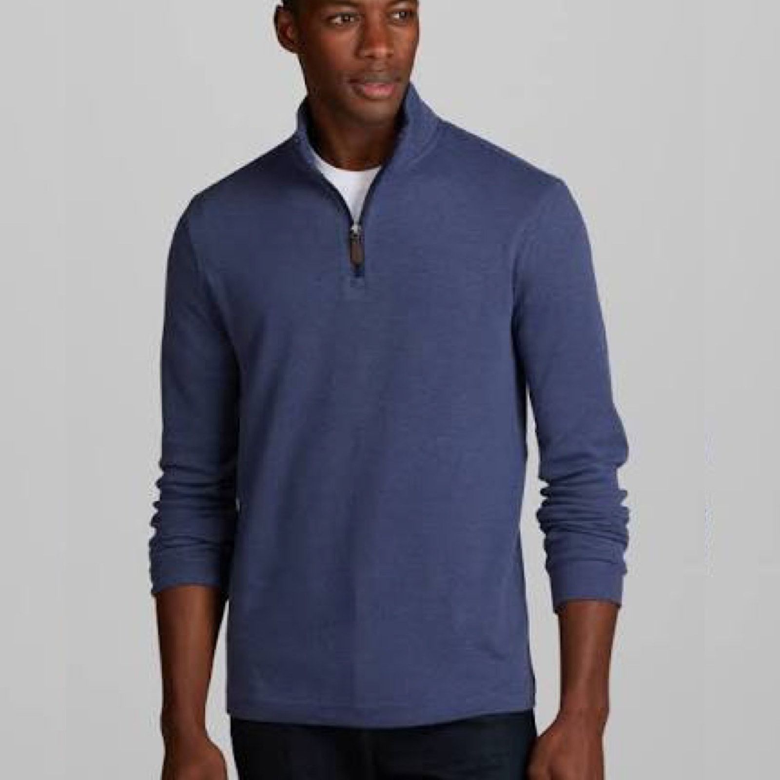 Jos. A. Bank Jos. A. Bank Blue Quarter Zip Pullover Sweater XL Preppy Size XL / US 12-14 / IT 48-50 - 1 Thumbnail