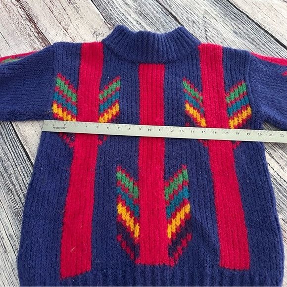 Vintage Vintage 80’s Wool Blend Funky Knit Sweater Size M / US 6-8 / IT 42-44 - 6 Thumbnail