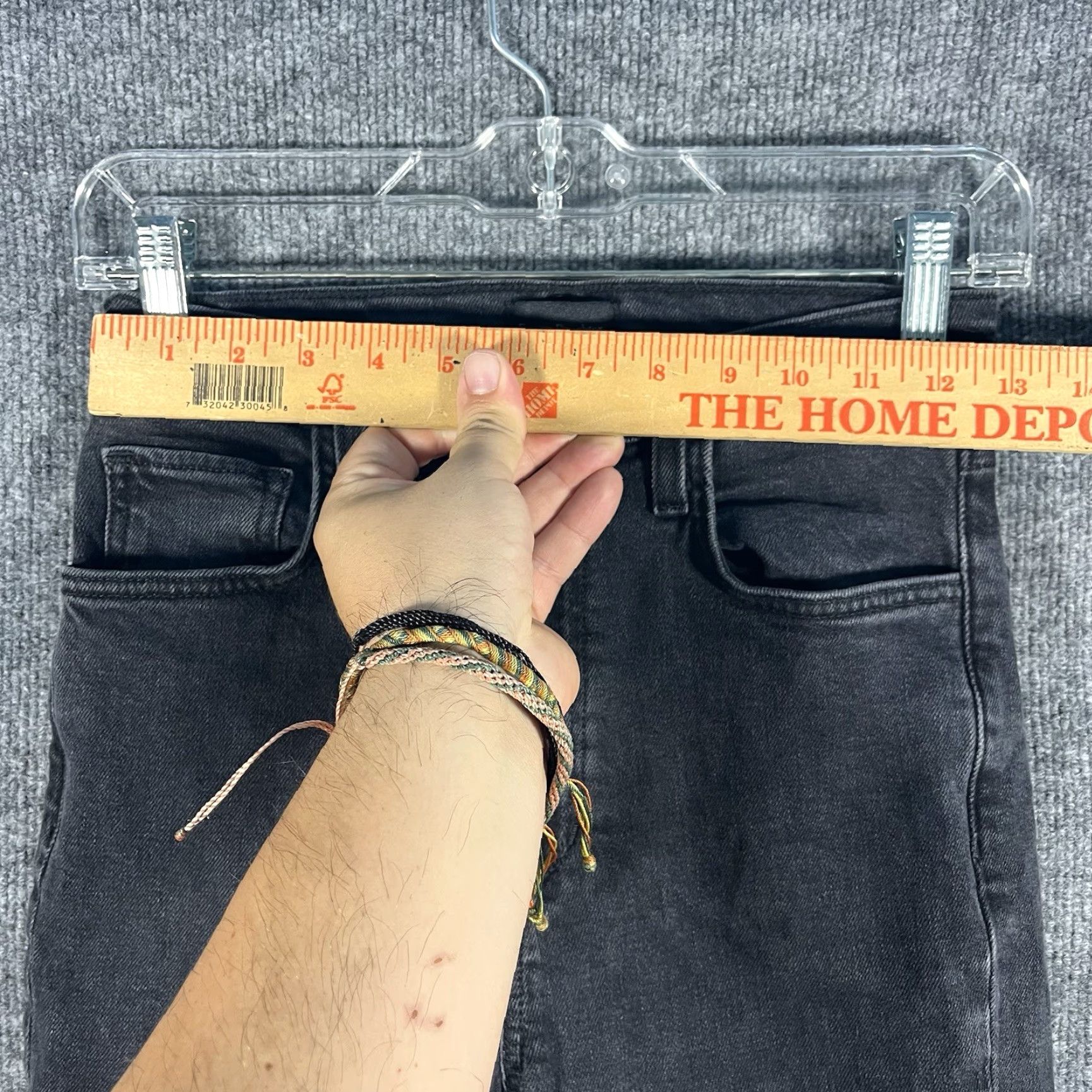 Anthropologie VINTAGE? Wait, it's Anthropologie "Favorite Daughter" The Valentina Tower Super High Rise Cigarette Jeans 26 Black Women Slim Bootcut Size ONE SIZE - 3 Thumbnail