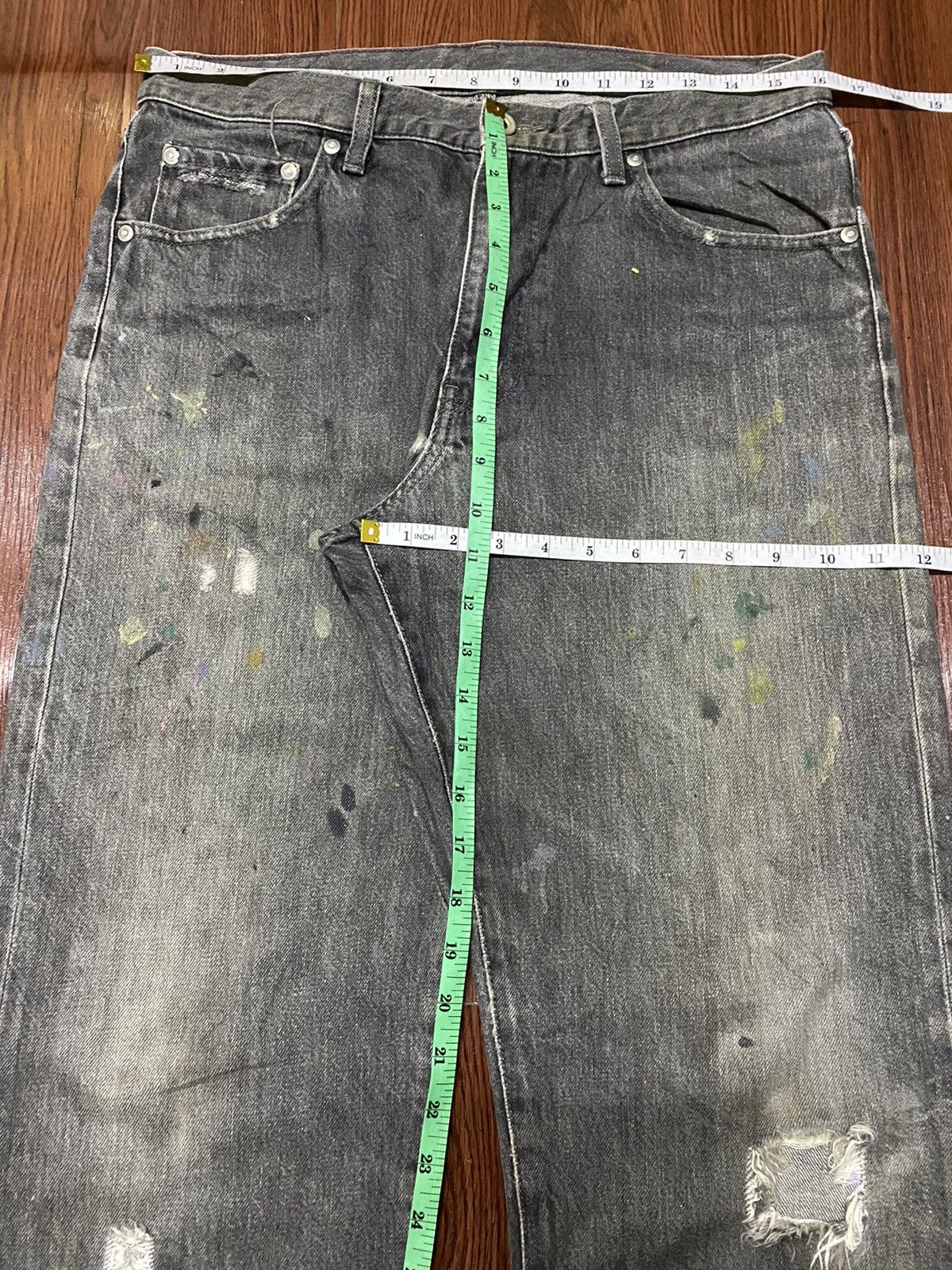 Japanese Brand Vtg Japanese Brand Paint Splatter Fade Wash Distressed Jeans Size US 32 / EU 48 - 11 Thumbnail