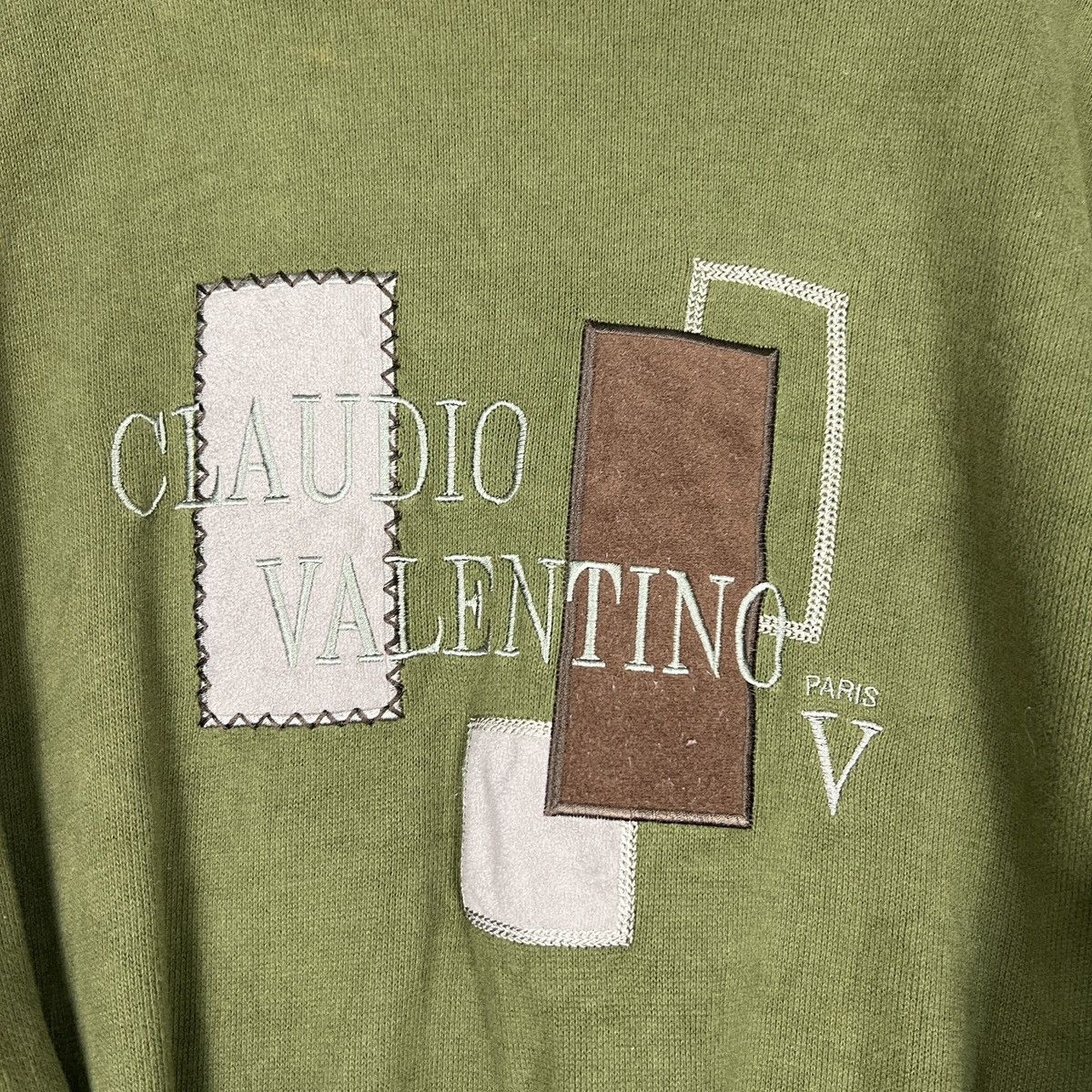 Japanese Brand 🔥 CLAUDIO VALENTINO EMBROIDERY SWEATSHIRTS Size US L / EU 52-54 / 3 - 11 Thumbnail
