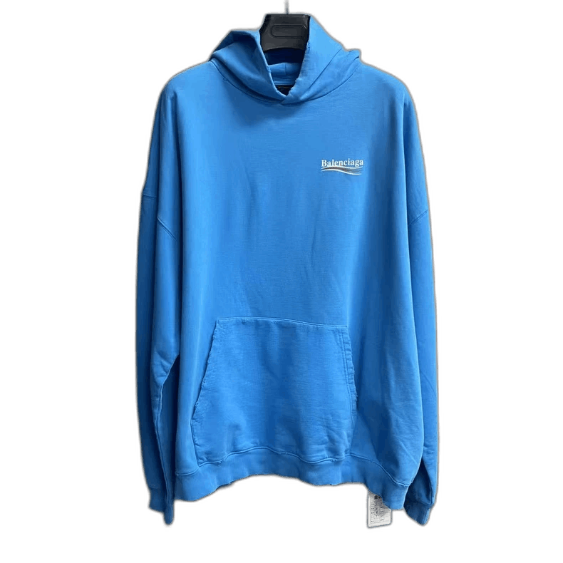 Balenciaga Balenciaga Blue Logo Print Casual Hoodie Size US S / EU 44-46 / 1 - 1 Thumbnail