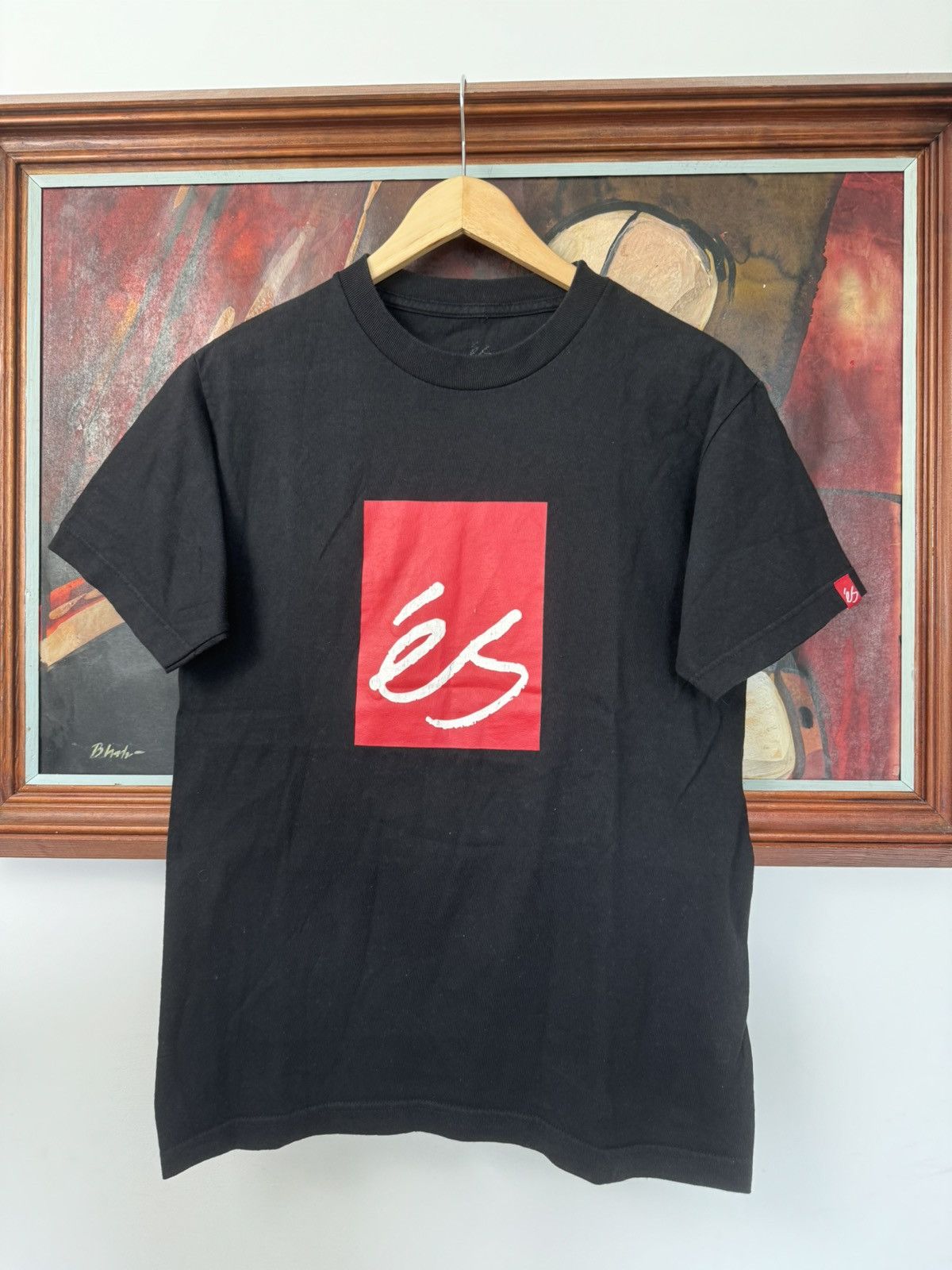 eS Vintage Y2k Es Skateboards Skate Tee Black Red Boxlogo Rare Size US S / EU 44-46 / 1 - 1 Thumbnail