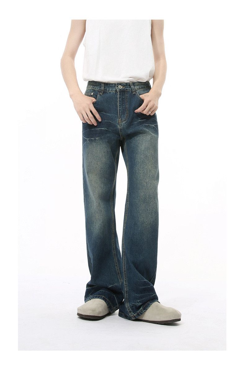 Japanese Brand × Jean Blue slim fit ripple casual washed flared jeans Size US 32 / EU 48 - 2 Thumbnail