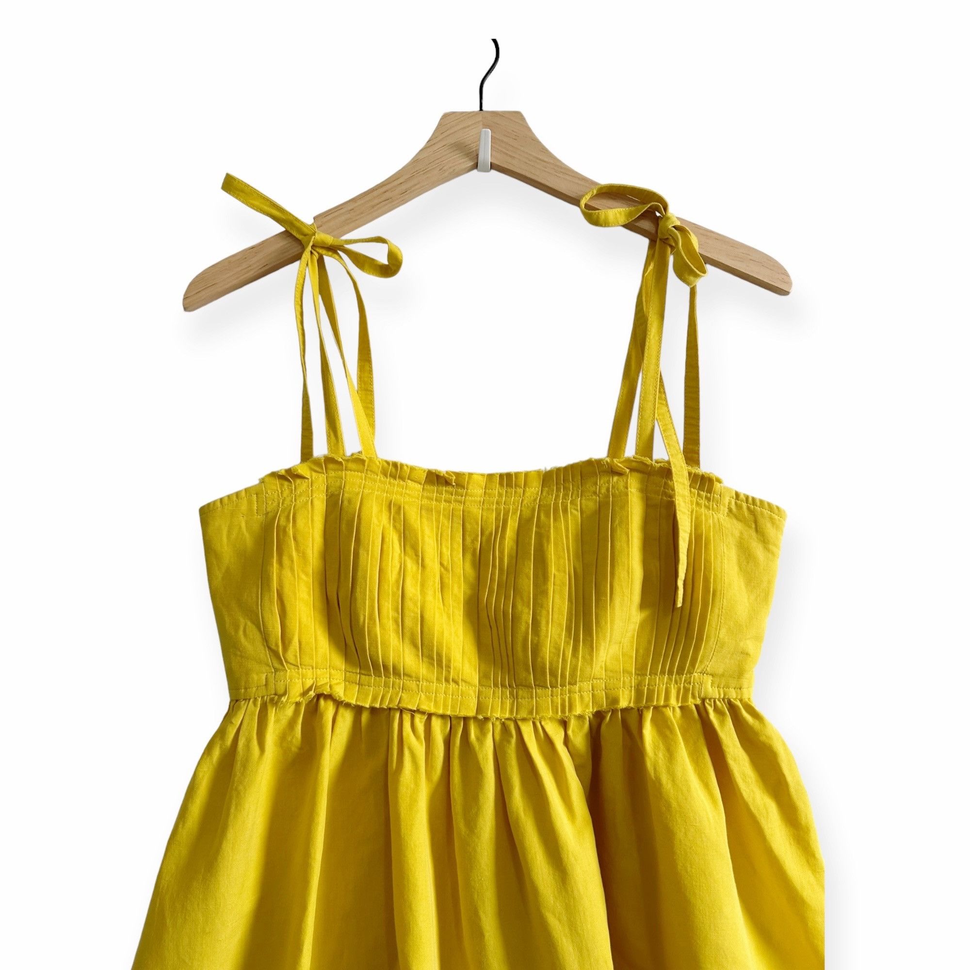 Ulla Johnson Ulla Johnson Laetitia Tie Strap Cotton & Linen Blend Midi Dr Size XS / US 0-2 / IT 36-38 - 4 Thumbnail