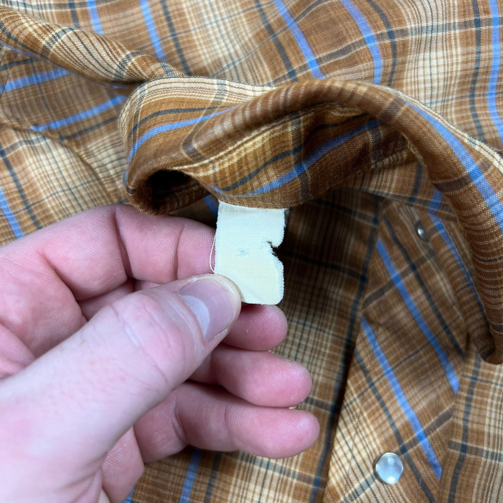 Vintage Vintage 1970s plaid short sleeve pearl snap button up shirt Size US L / EU 52-54 / 3 - 7 Thumbnail