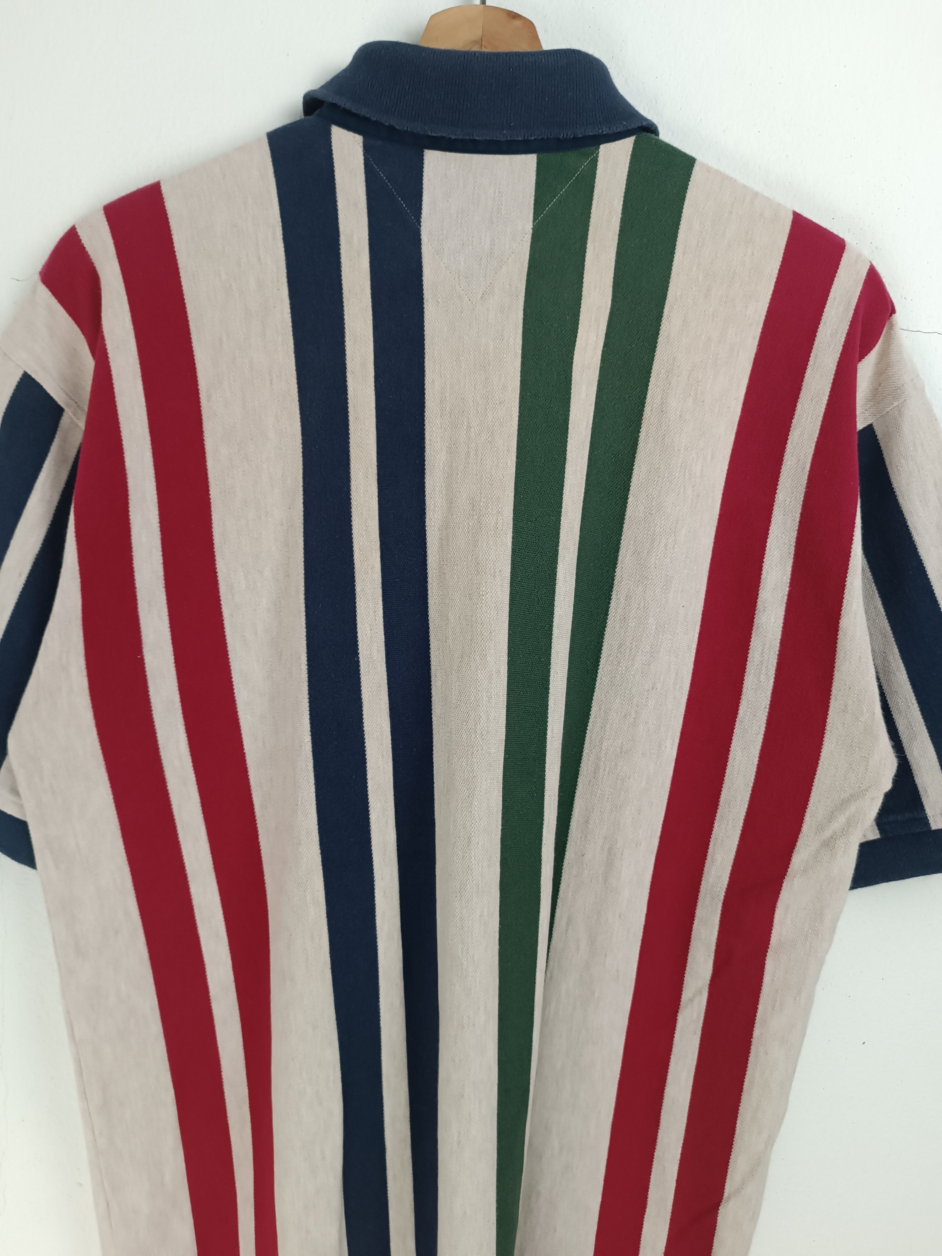 Tommy Hilfiger VINTAGE 90'S TOMMY HILFIGER STRIPE POLO VERY RARE PIECE Size US M / EU 48-50 / 2 - 18 Thumbnail