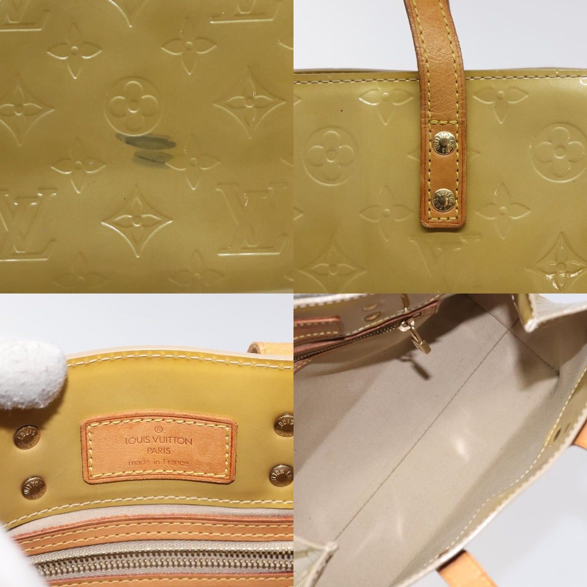 Louis Vuitton LOUIS VUITTON Monogram Vernis Reade PM Hand Bag Beige M91334 Size ONE SIZE - 11 Thumbnail