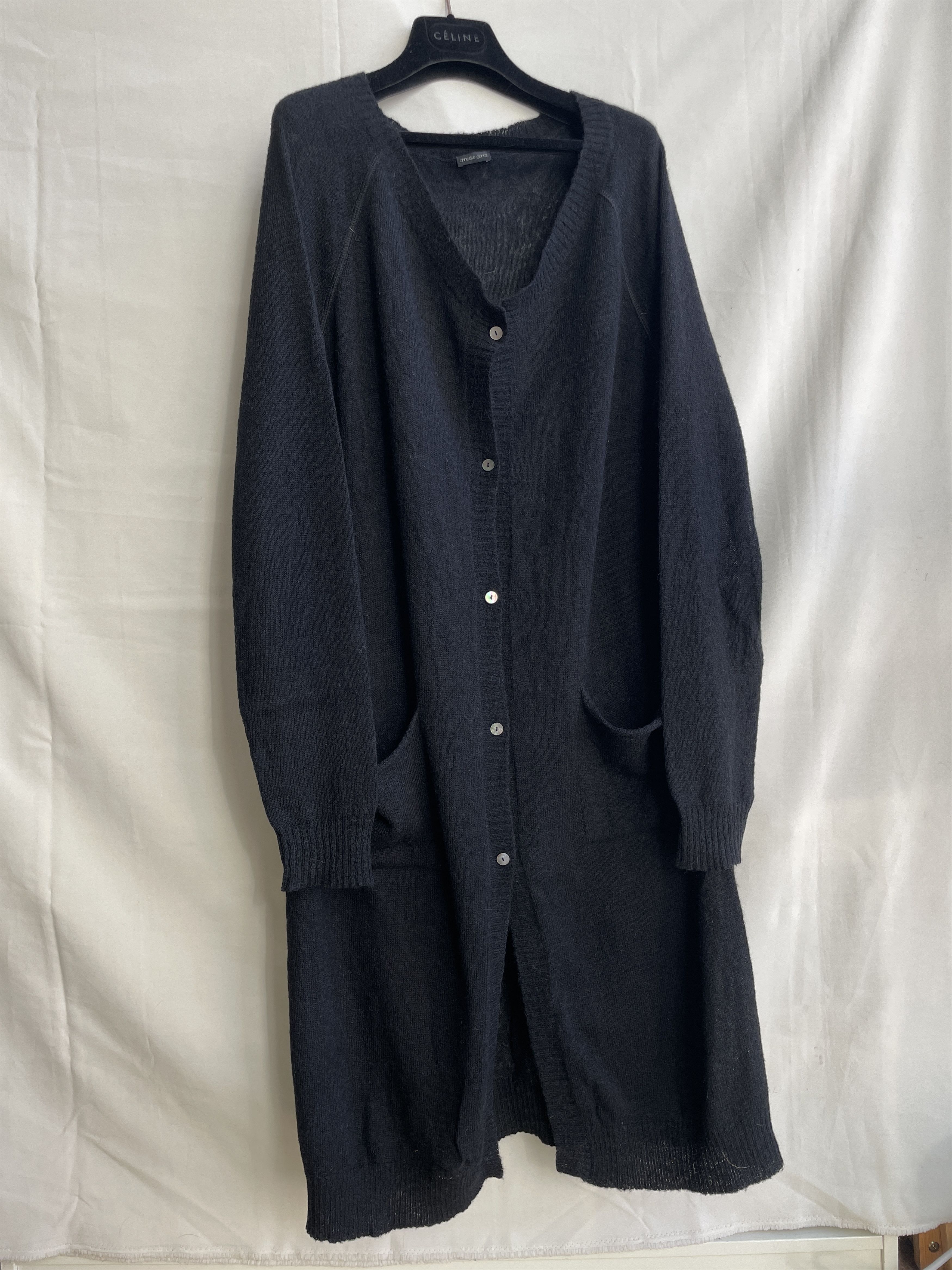 Annette Gortz Annette Gortz Baby Alpaca Blend Belted Long Cardigan Size L / US 10 / IT 46 - 1 Thumbnail