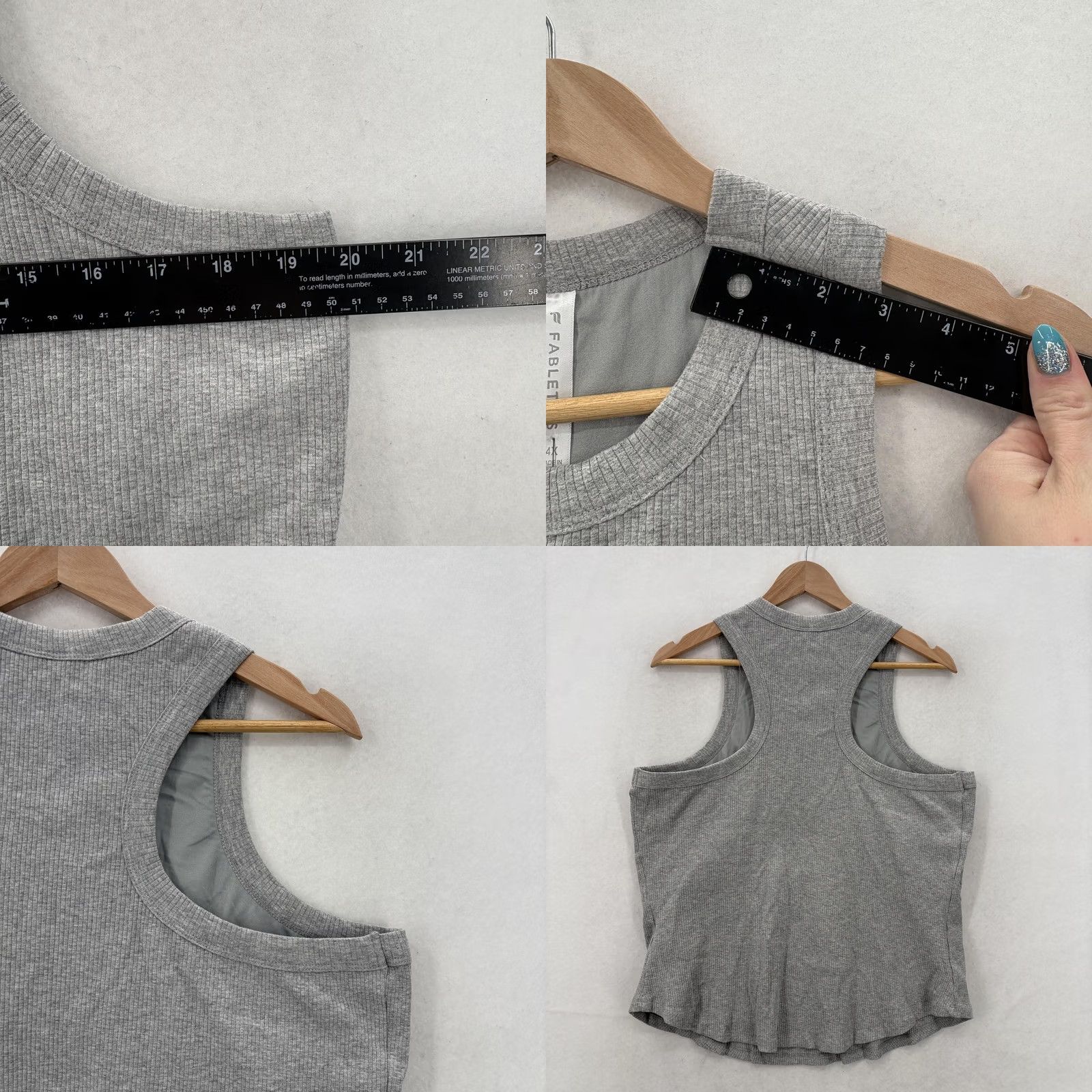 Fabletics Fabletics Tank Top Womens 4X Gray High Neck Built-In Bra Plus Size Athletic Shirt Sleeveless Gym Running Yoga Mens Womens Girls Boys Size XXL / US 16-18 / IT 52-54 - 8 Thumbnail