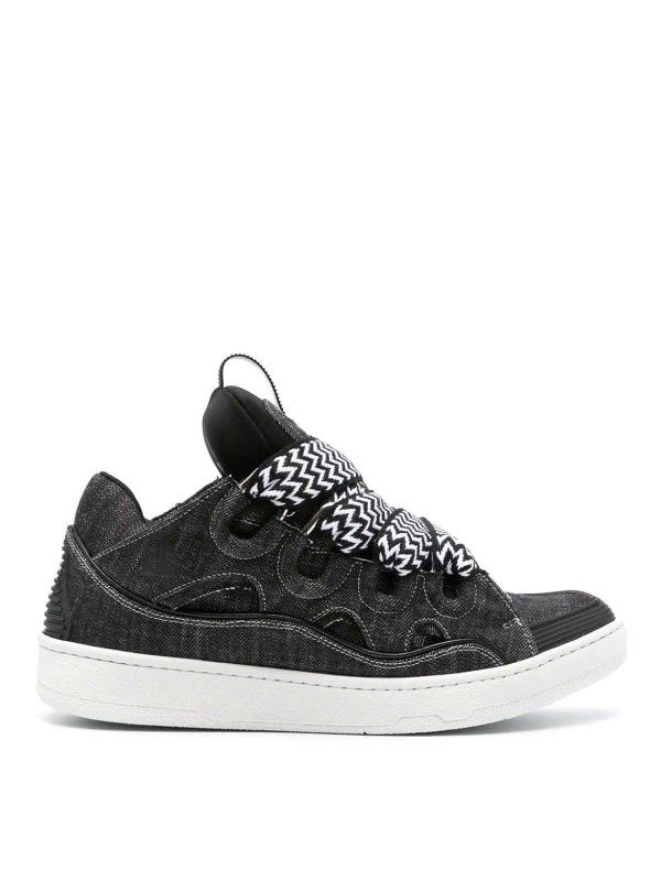 Lanvin oc11z0426 Lace Up Sneakers in Black Size US 8 / EU 41 - 1 Thumbnail