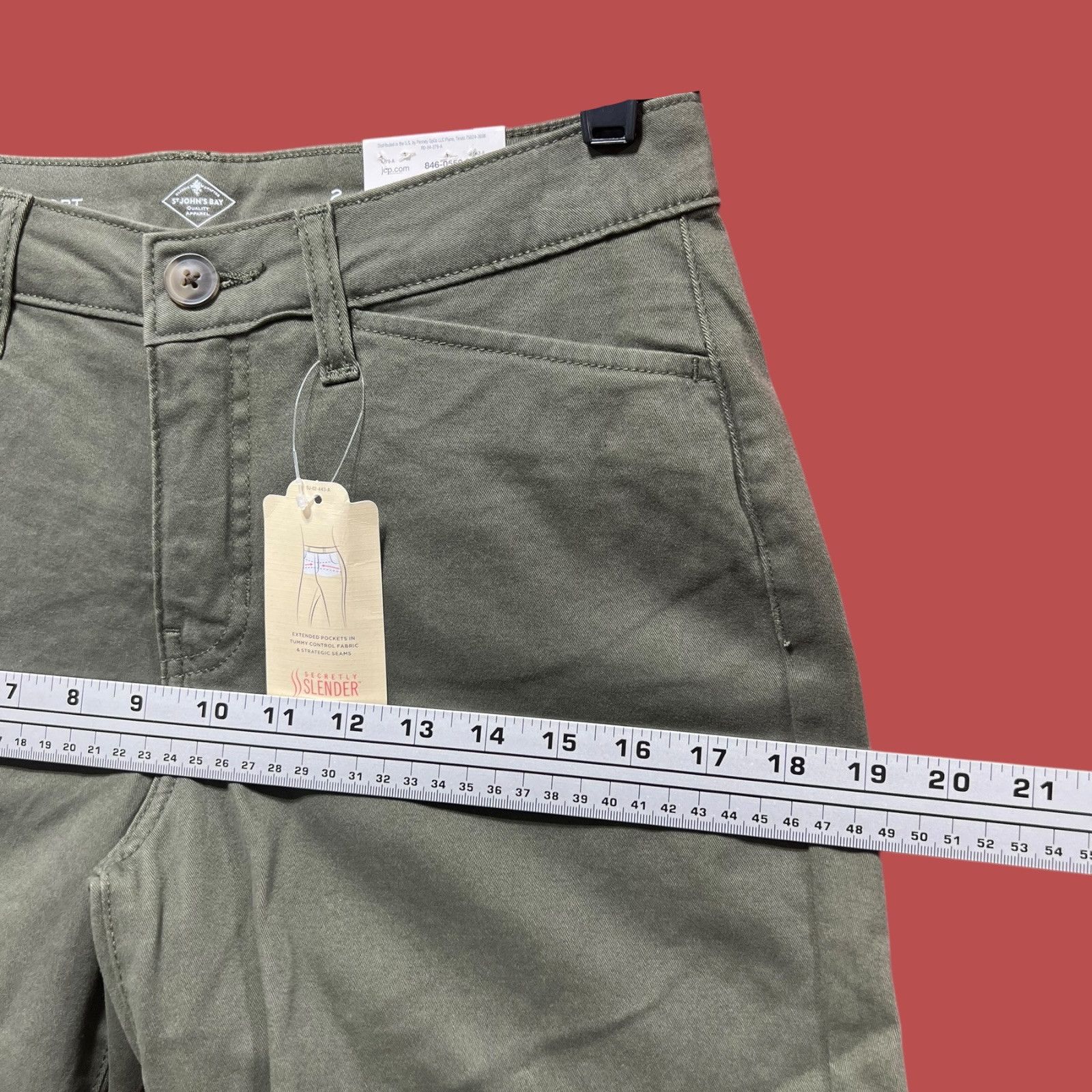 Other St. John's Bay - Women's Mid-Rise Secretly Slender 7" Inseam Size 26" / US 2 / IT 38 - 4 Thumbnail
