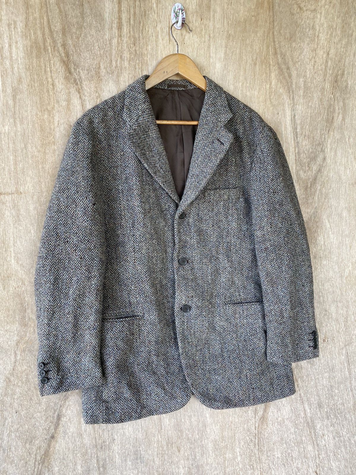 Harris Tweed × Vintage 👘SALE👘VINTAGE 70S ACEDE X HARRIS TWEED VINTAGE WOOL BLAZERS Size US L / EU 52-54 / 3 - 3 Thumbnail