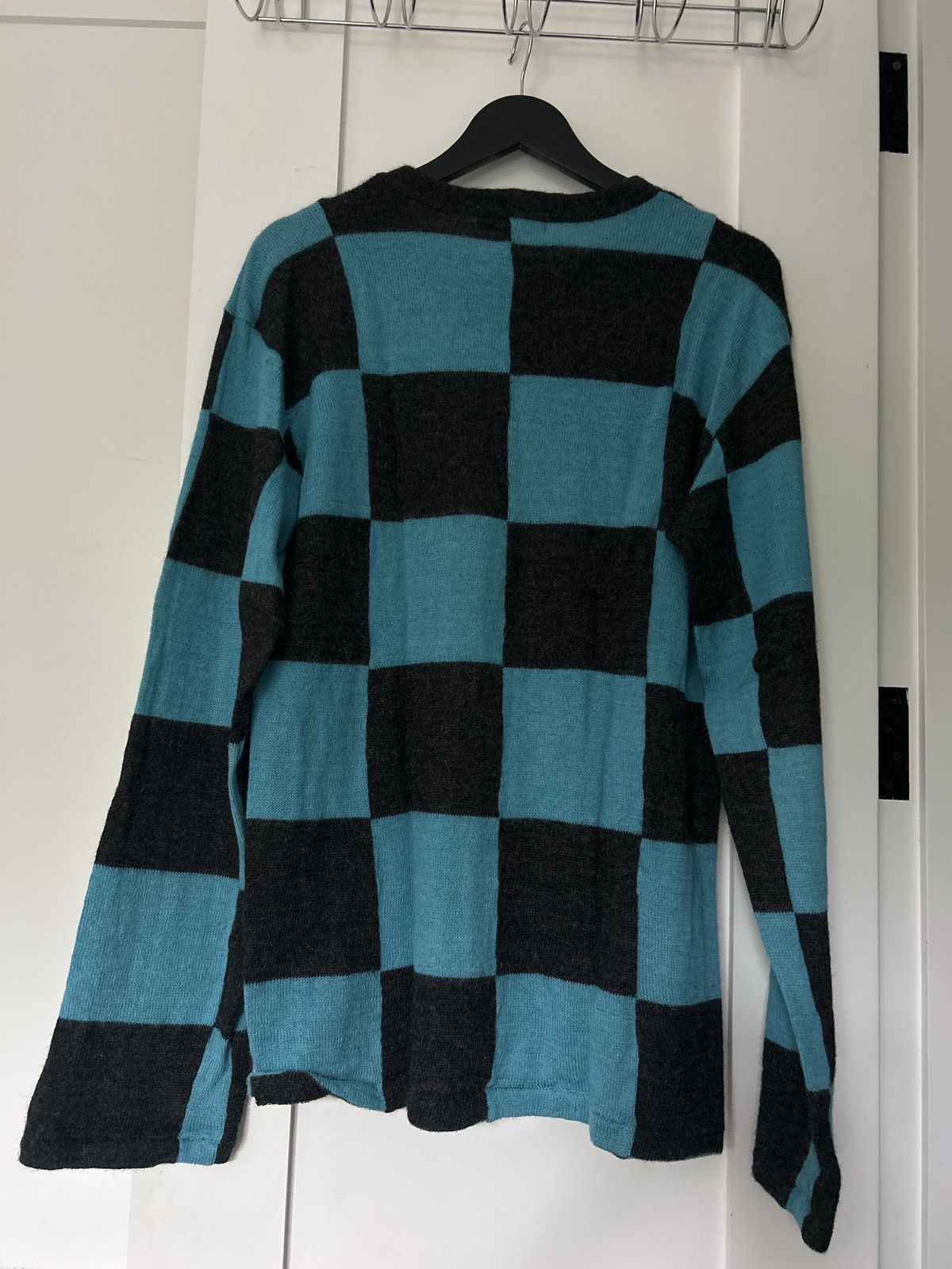 Yohji Yamamoto yohji yamamoto pour homme archive 04FW oversized check knit Size US L / EU 52-54 / 3 - 2 Thumbnail