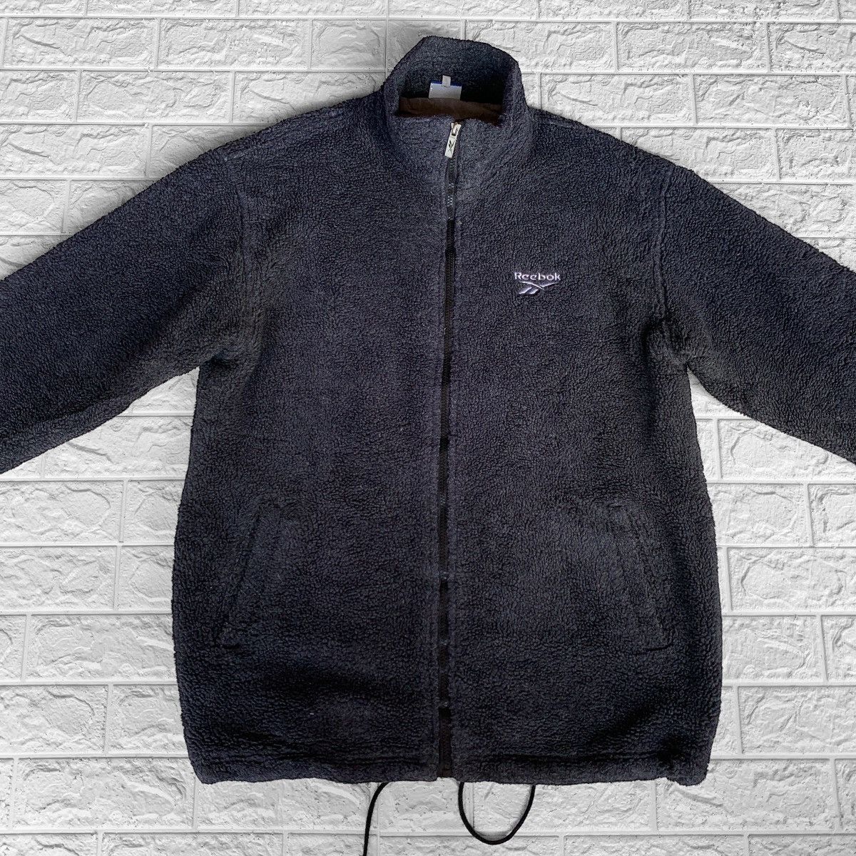 Reebok × Vintage Vintage Reebok Fleece Jacket Embroidered Logo Size US L / EU 52-54 / 3 - 6 Thumbnail