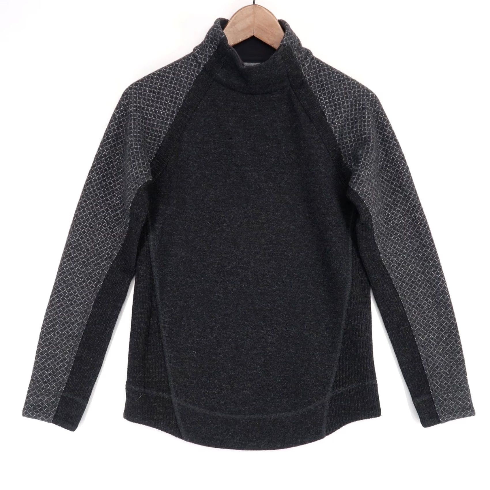 Prana VINTAGE Prana Sweater Womens S Black Raglan Sleeve Mock Neck Pullover Knit Wool Blend Casual Winter, Fall, Spring Mens Womens Girls Size S / US 4 / IT 40 - 2 Thumbnail