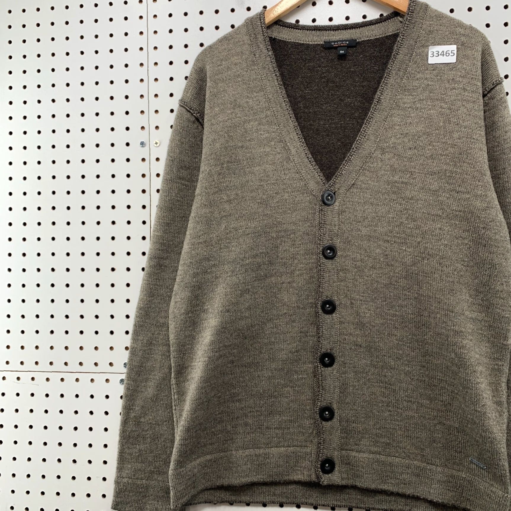 Vintage VINTAGE Codice Alpaca Wool Cardigan Sweater Mens Size L Brown Button Tight-Knit V-Neck Made in Italy Size US L / EU 52-54 / 3 - 3 Thumbnail