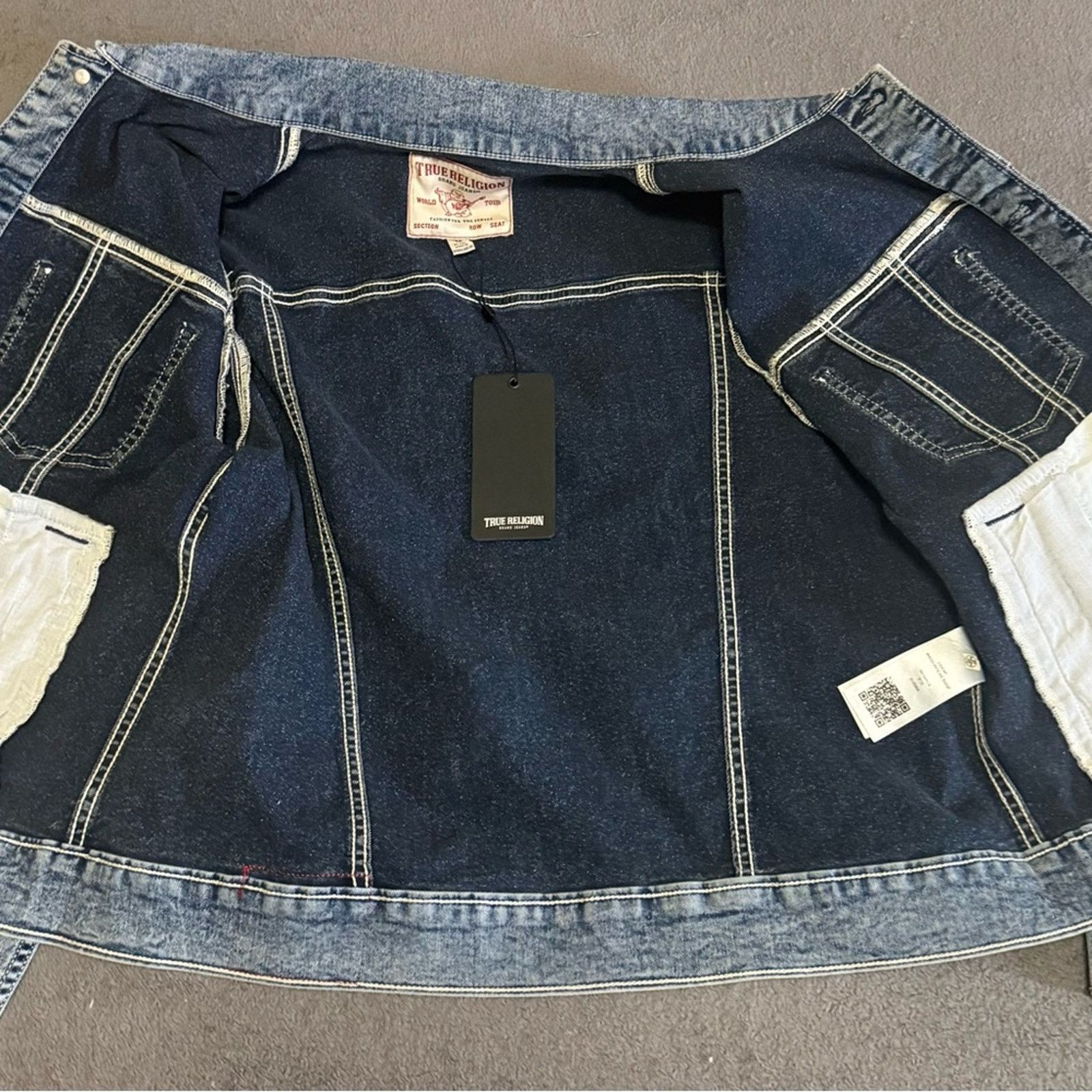 True Religion True Religion Light Blue Jean Jacket Size XL / US 12-14 / IT 48-50 - 8 Thumbnail