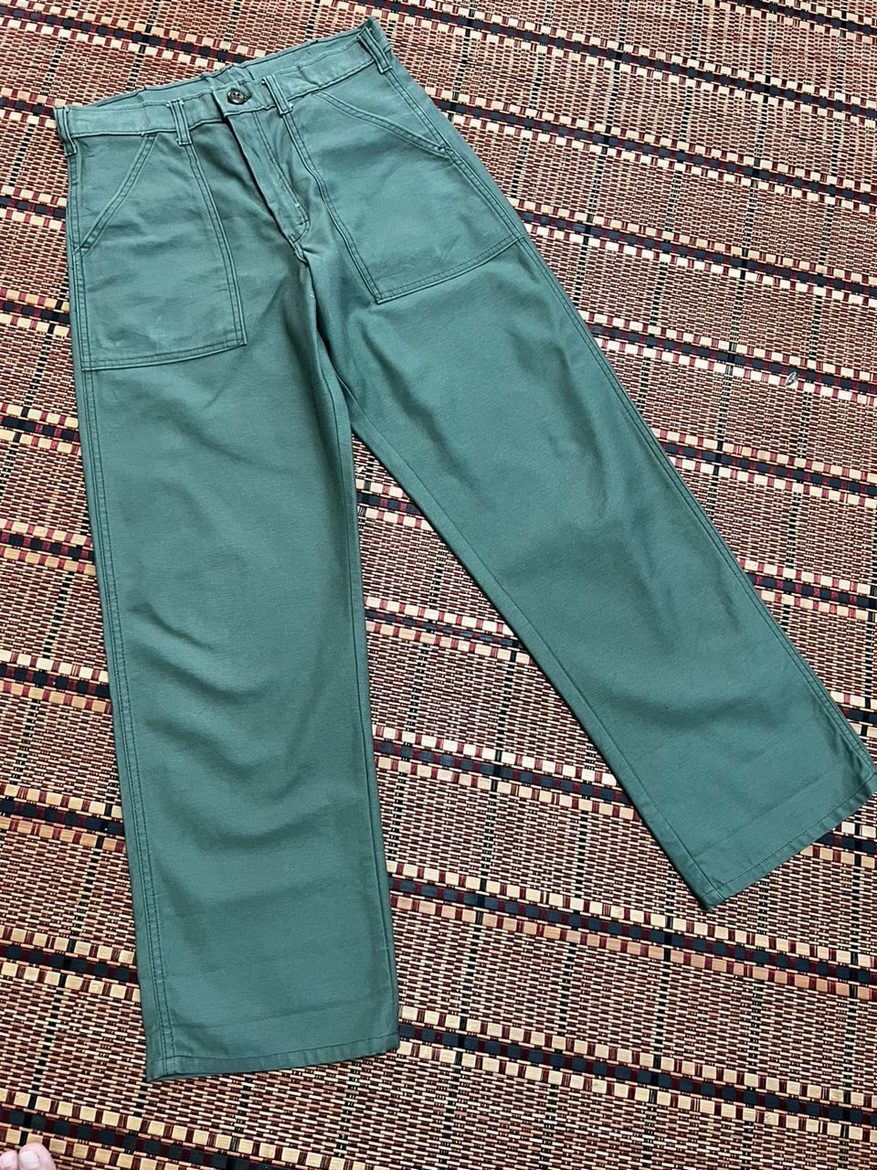 Japanese Brand Gung Ho Baker Pants Green Army Size US 31 - 6 Thumbnail