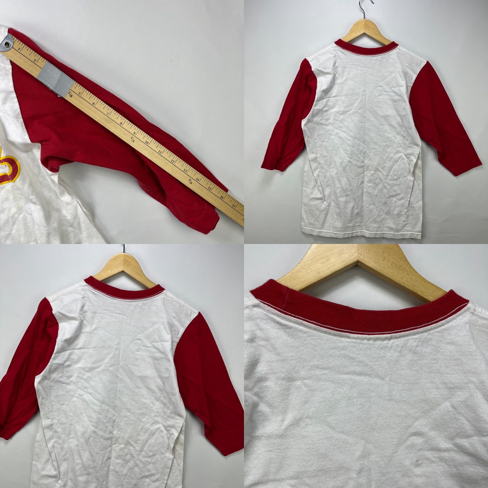 Nike VINTAGE Nike Iowa State Cyclones 3/4 Sleeve Shirt S Mens Small White 90s Cyclones Swoosh Size US S / EU 44-46 / 1 - 8 Thumbnail