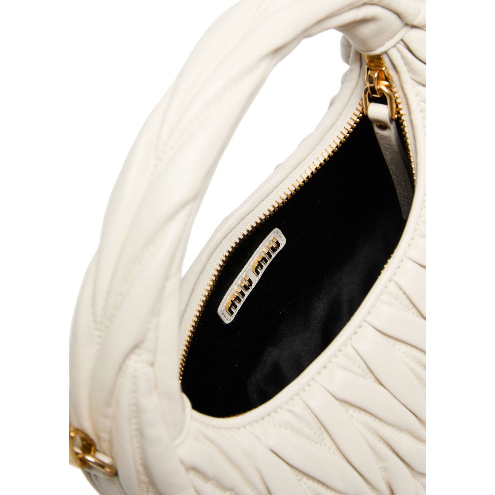 Miu Miu MIU MIU Wander Small $2800 White Nappa Leather Hobo Bag New Size ONE SIZE - 4 Thumbnail