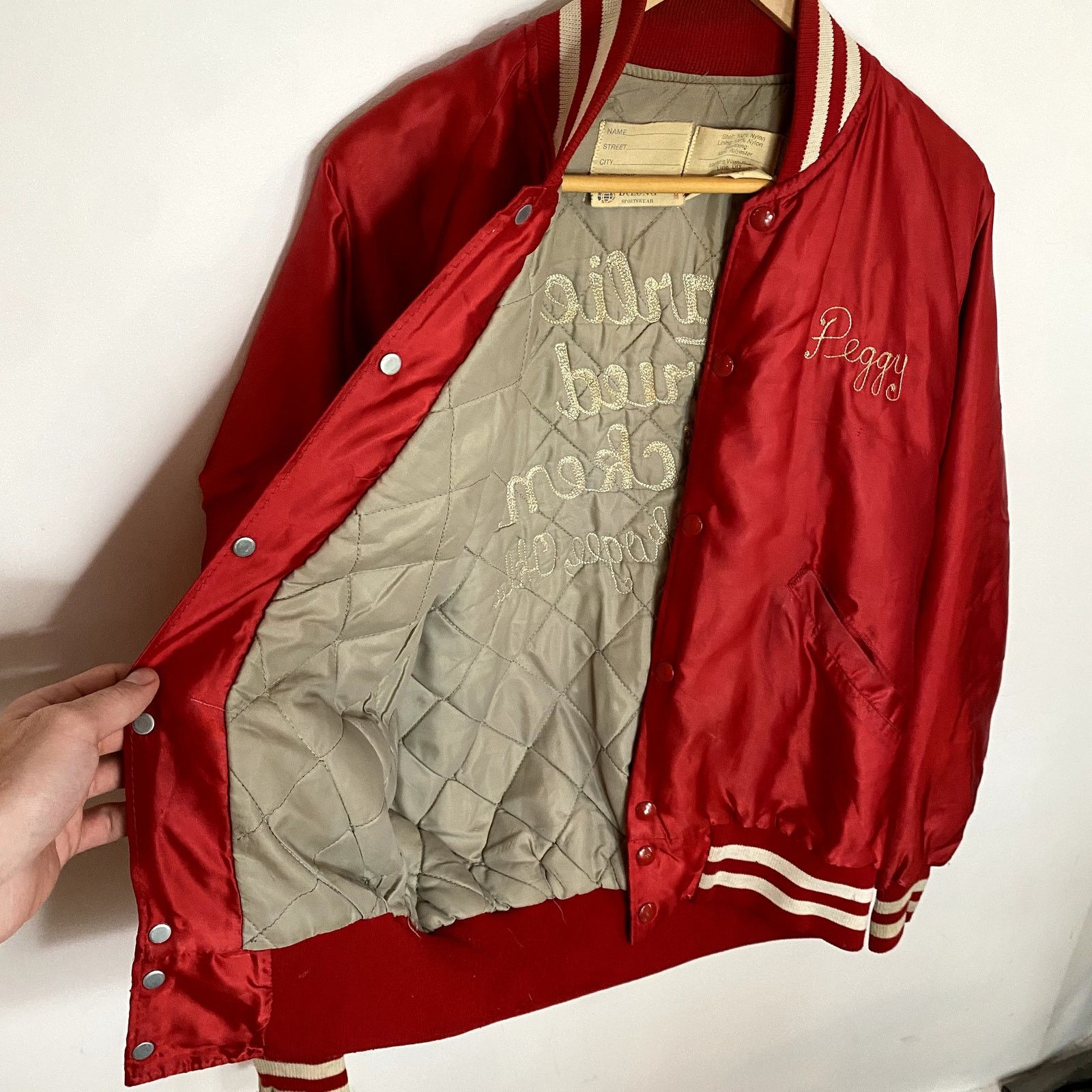 Delong × Vintage Vintage Chain Stitched Satin Varsity Jacket Fried Chicken 70 Size US M / EU 48-50 / 2 - 8 Thumbnail